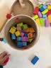 Hape(德国)儿童积木拼装玩具1-3岁桶装大颗粒80粒进口山毛榉礼物E8402 实拍图
