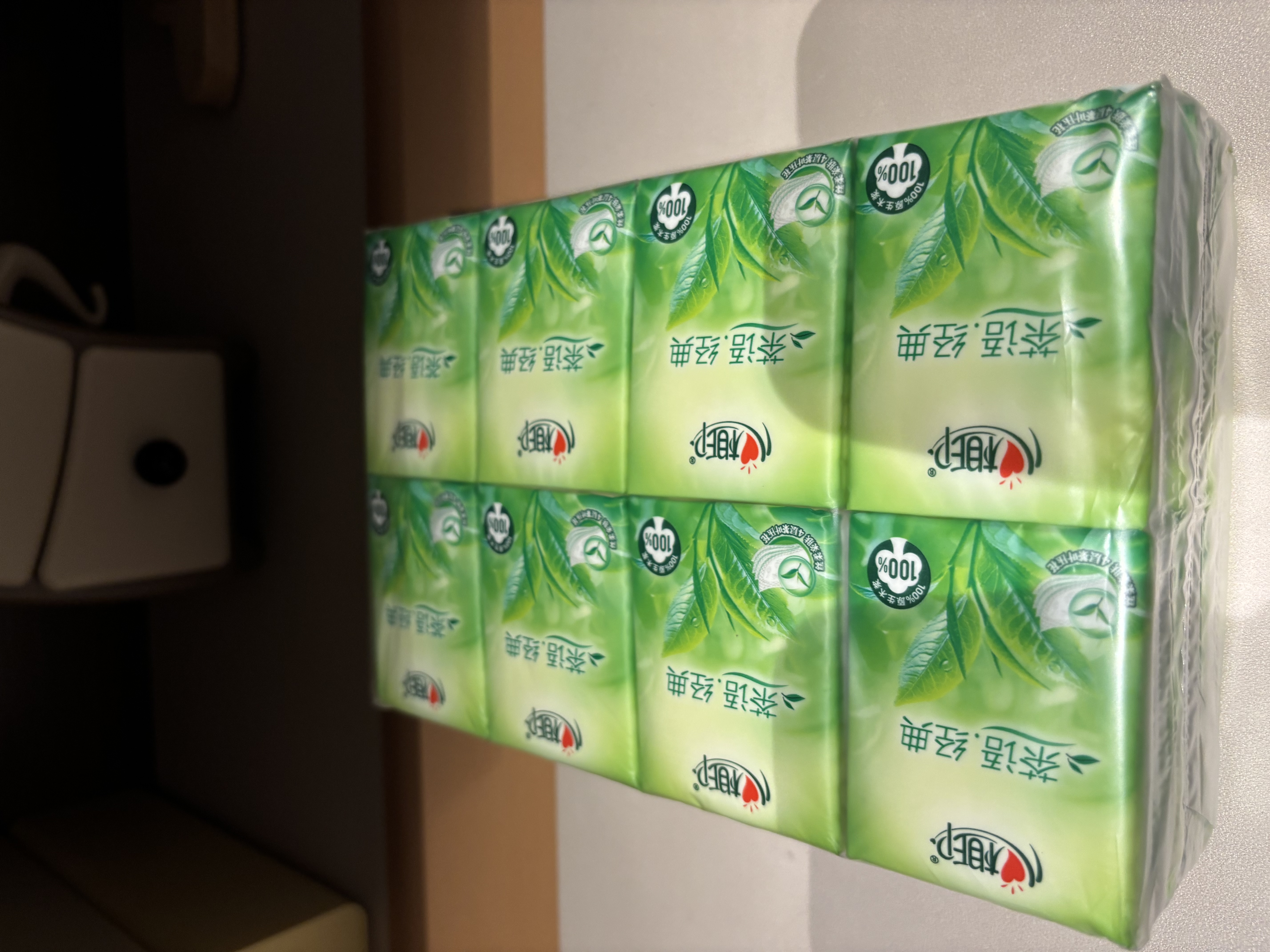 心相印手帕纸茶语经典淡茶香4层6片24包便携纸巾 面巾纸 湿水不易破 实拍图
