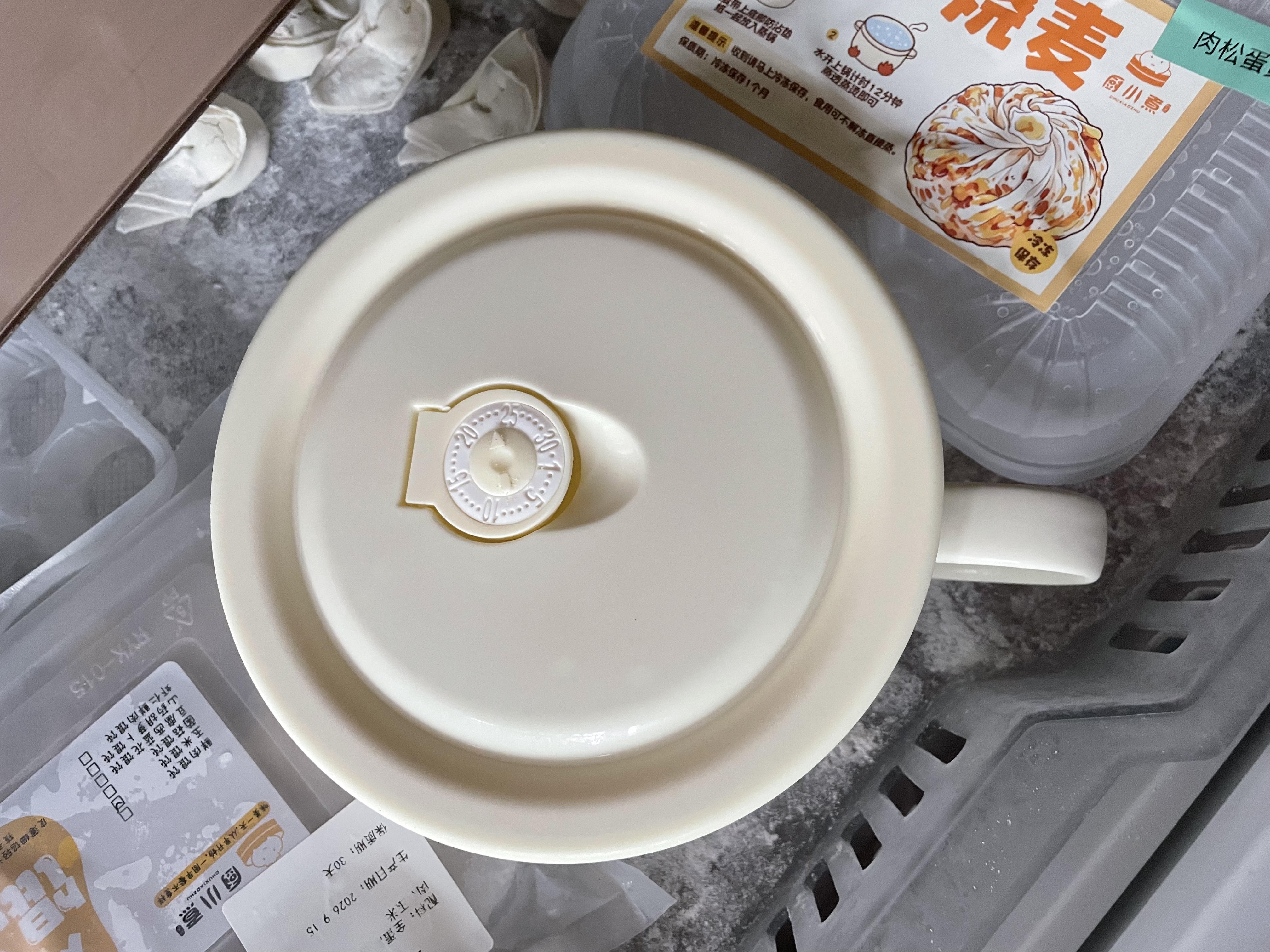 维艾（Newair）泡面碗陶瓷带盖带手柄宿舍用学生高颜值大容量可微波炉饭碗便当盒 实拍图