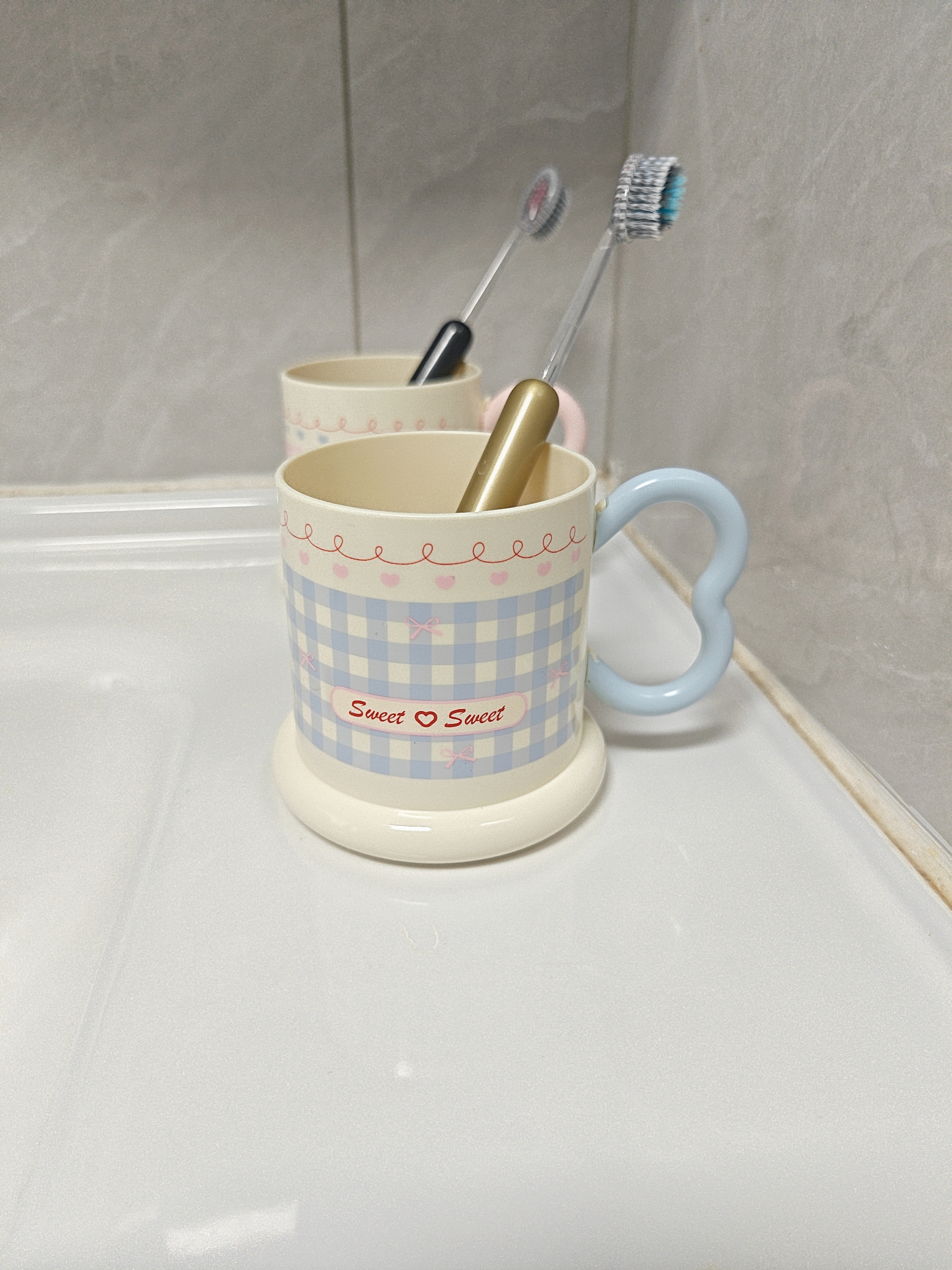 范爷家多巴胺漱口杯2个情侣牙刷杯学生宿舍洗漱杯家用牙缸高颜值牙具杯 实拍图