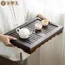 金镶玉茶盘茶托实木茶具托盘抽屉式茶海茶台茶具配件 檀木小琴台 实拍图