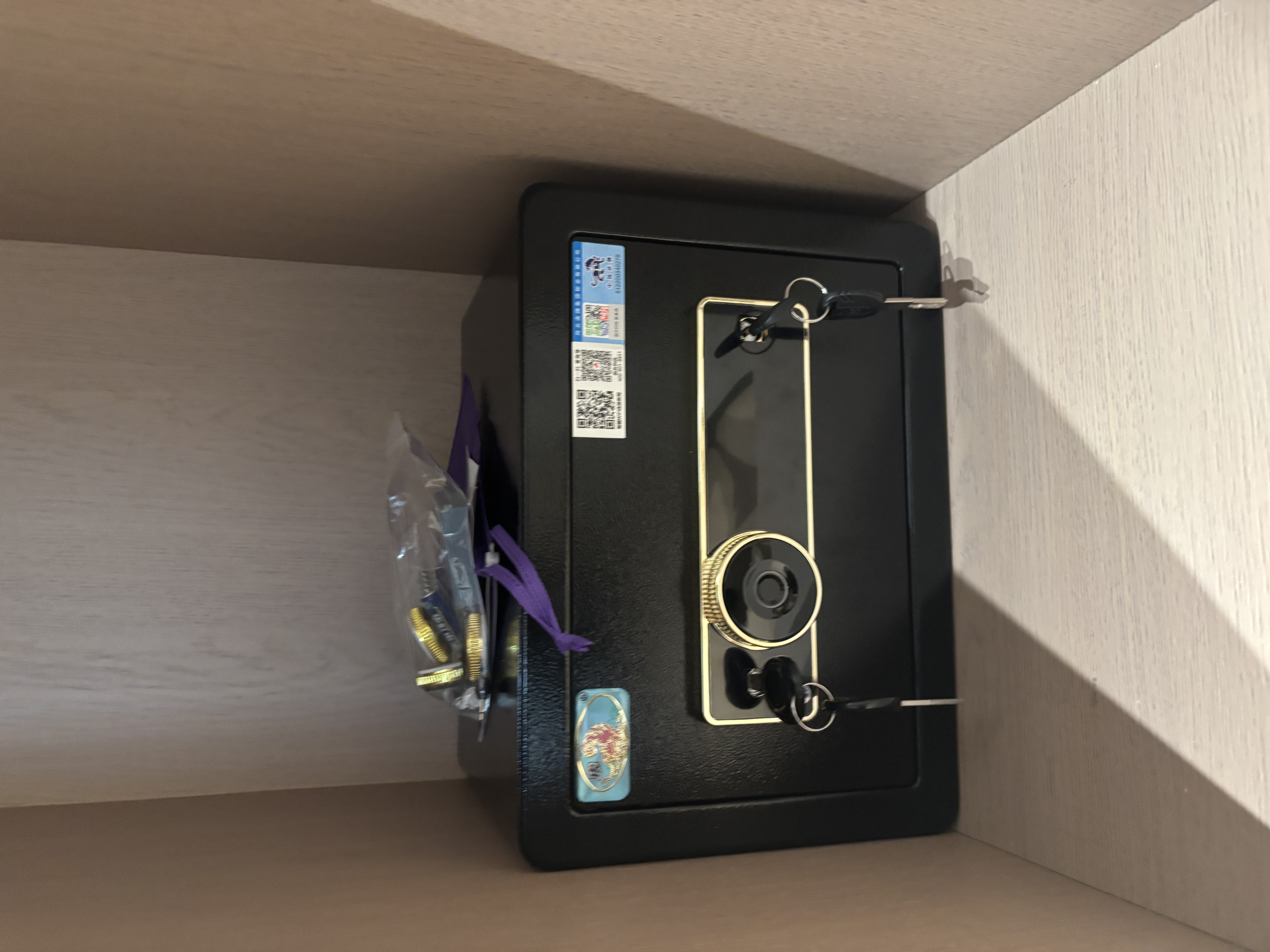 虎牌保险柜家用小型办公室财务专用保险箱全钢防盗可入墙入衣柜隐形指纹密码保管箱新款 25型 智能wifi指纹款+默认发黑色 实拍图