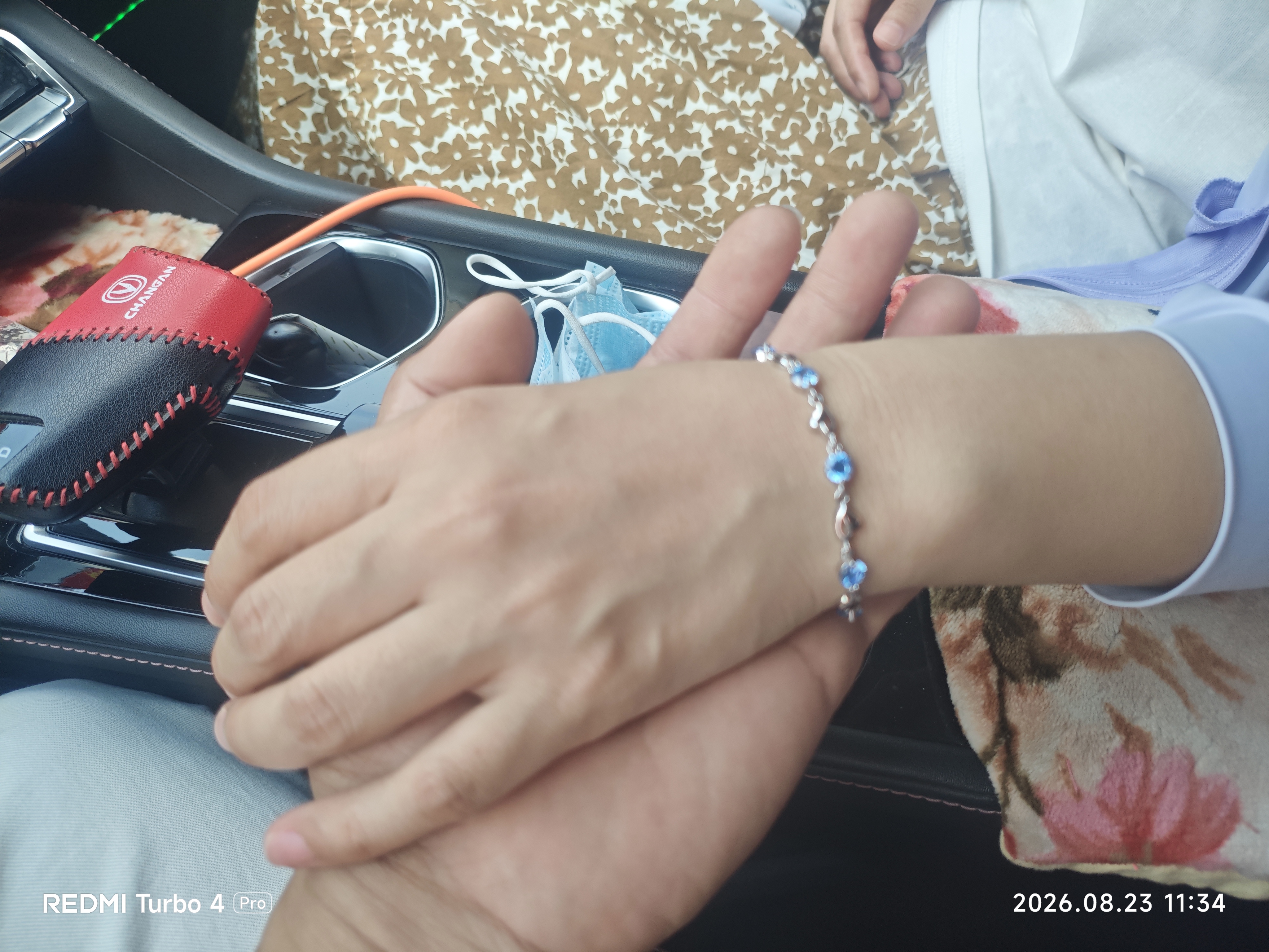 ALLOVE海洋之心纯银手链女款2026新款足银手串女士生日礼物送女朋友老婆 实拍图