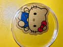 含金kt猫手机贴黄金2mg凯蒂猫hellokitty猫彩色手机饰品礼物 【彩色】丘比特kt猫 实拍图