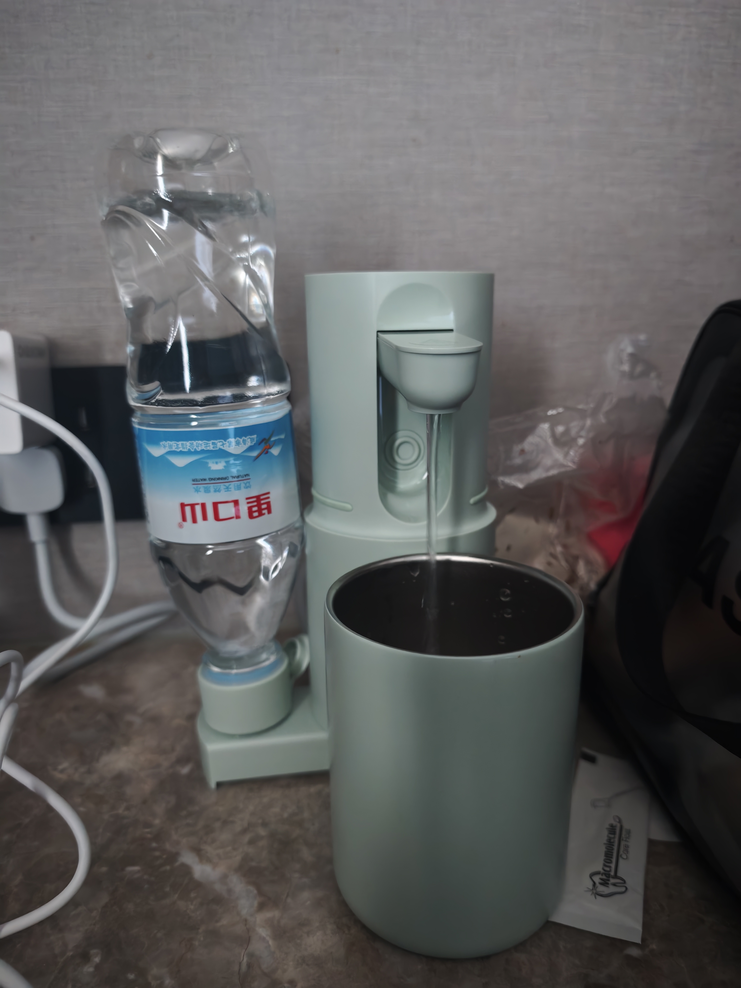 米家小米即热式饮水机便携式保温杯烧水壶冲奶泡奶出差旅行电热水壶绿礼物礼品MJBXJRYSJ01 实拍图
