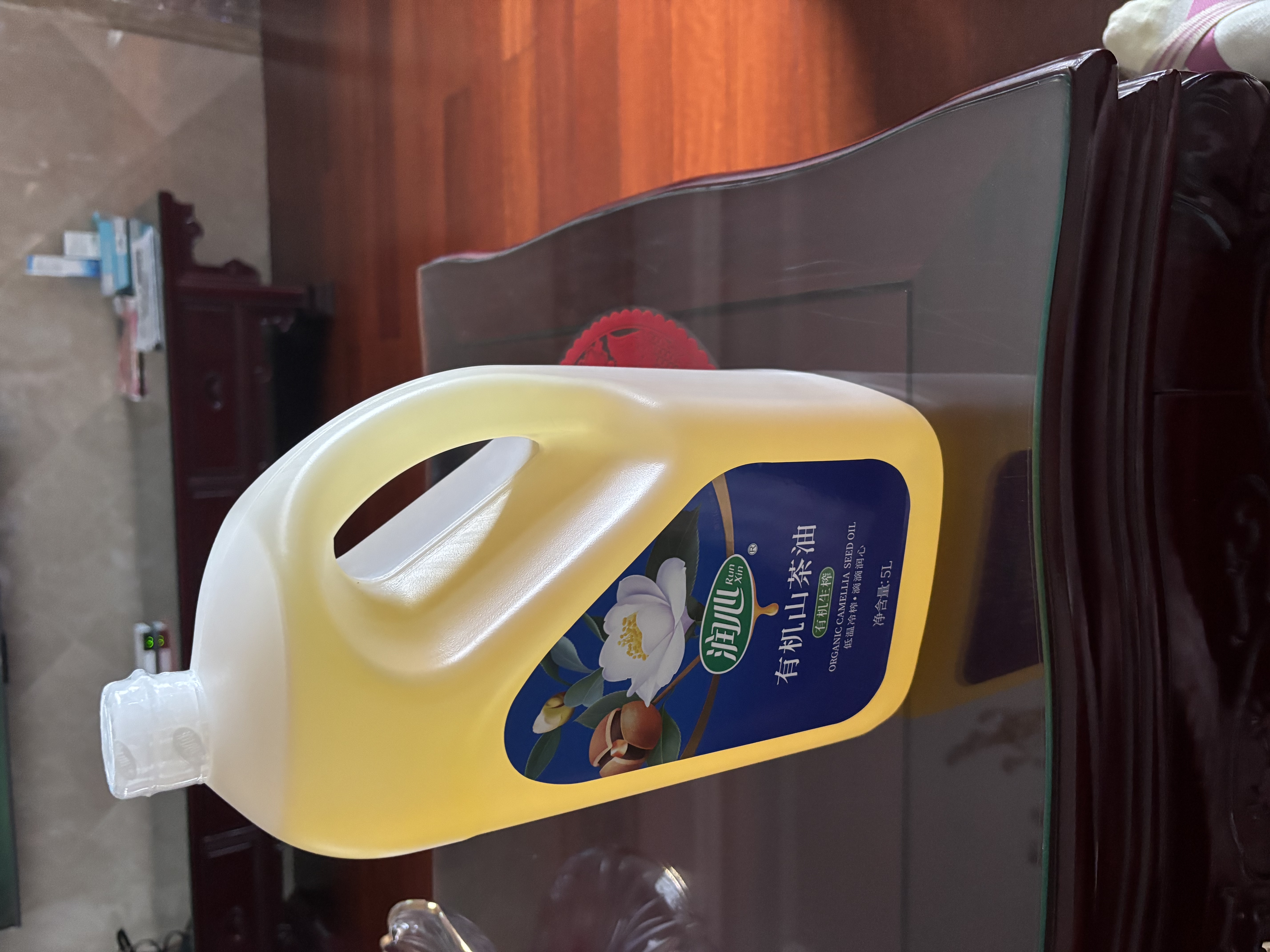 润心【保真山茶油】 有机油茶籽油 低温冷榨一级 食用油生榨*5L 实拍图