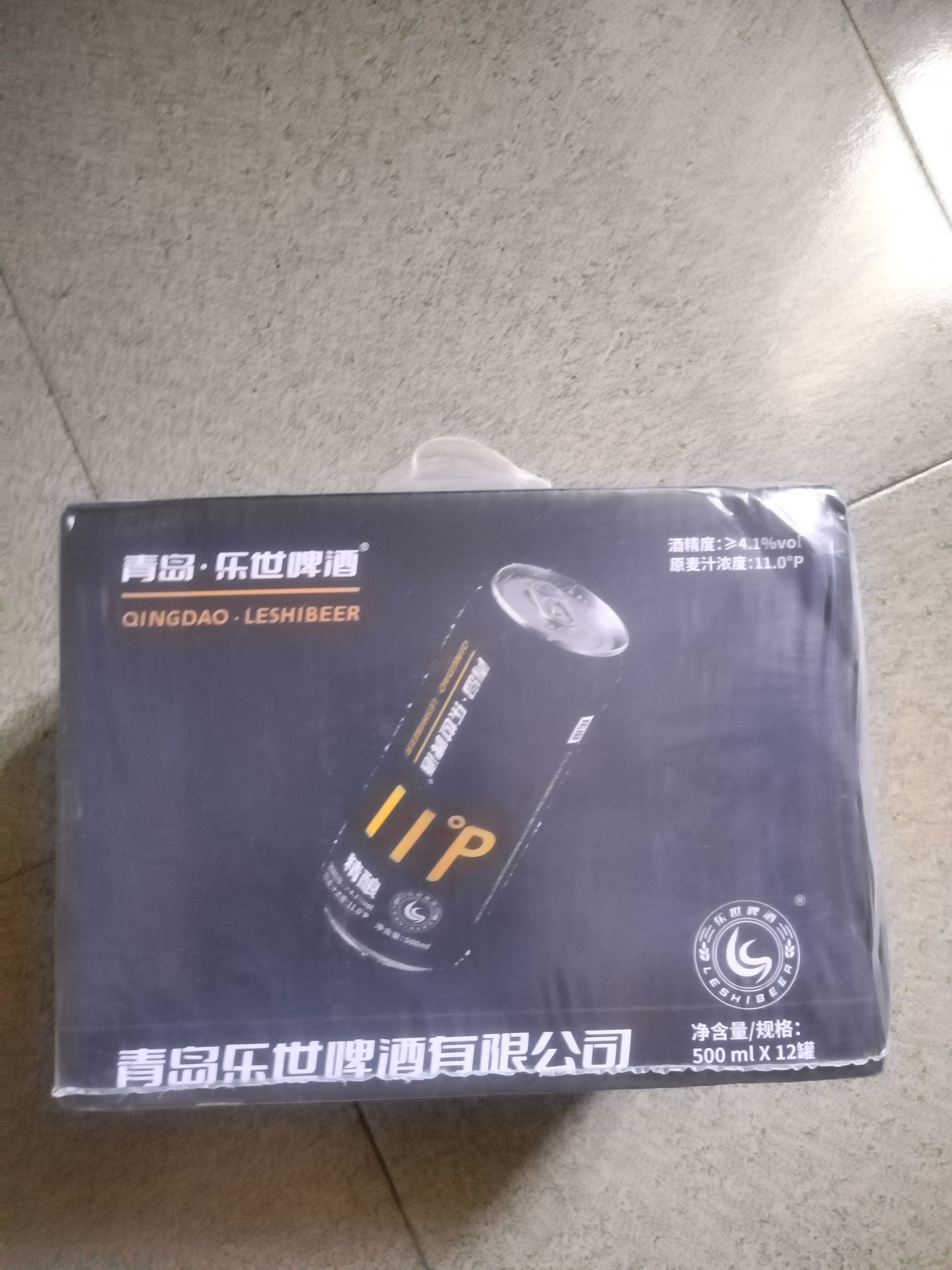 乐世啤酒 LESHIBEER青岛乐世焦香麦芽精酿小麦原浆啤酒易拉罐装 500mL 12罐 整箱装 11°P 实拍图
