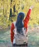 世界地理新款真皮帆布双肩包男女大容量背包15.6英寸电脑学生书包 野战绿 实拍图