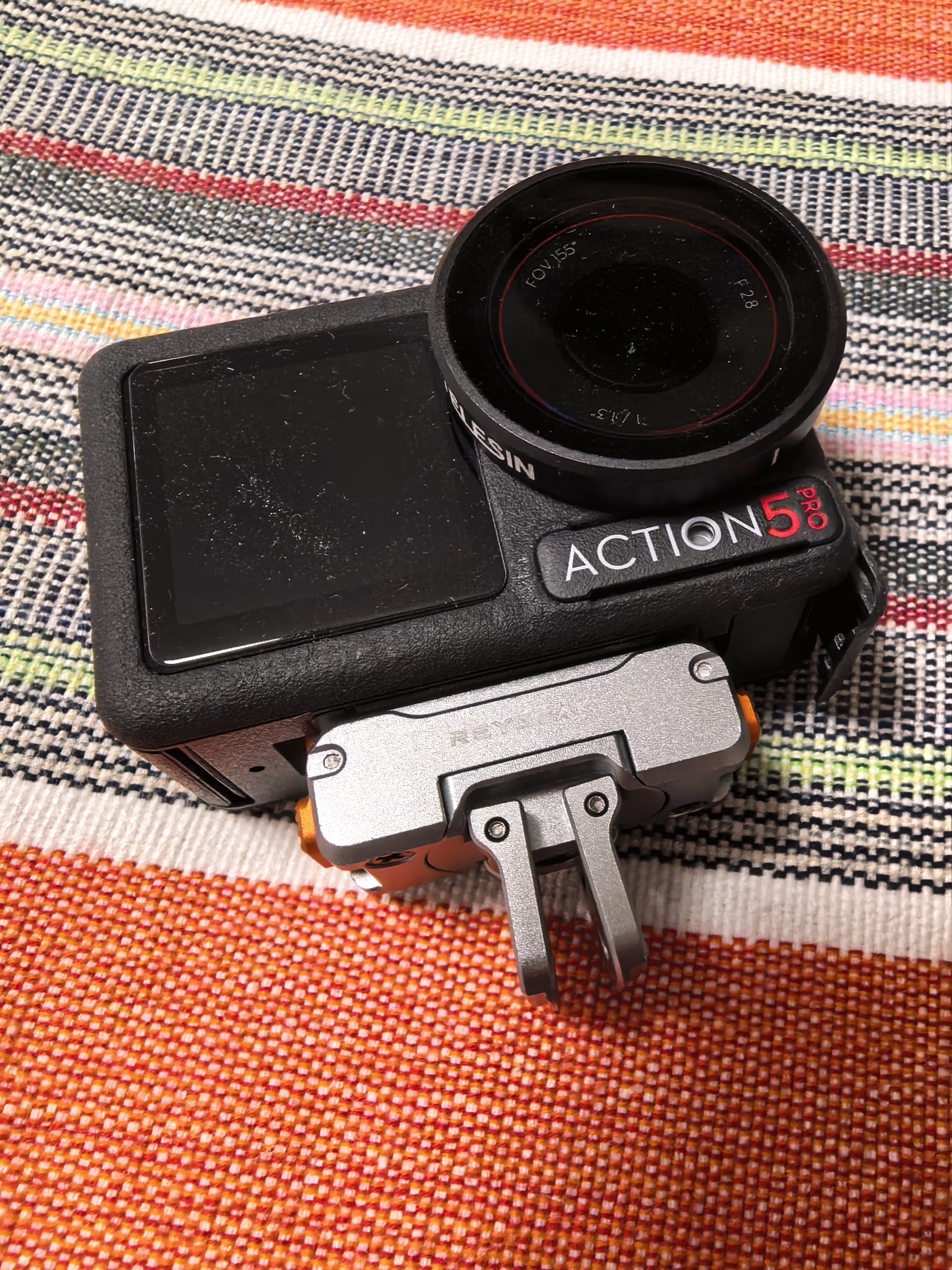 REYGEAK锐际适用大疆action5pro/4/3可旋转金属磁吸快拆底座Osmo 360转接座运动相机骑行支架配件 实拍图