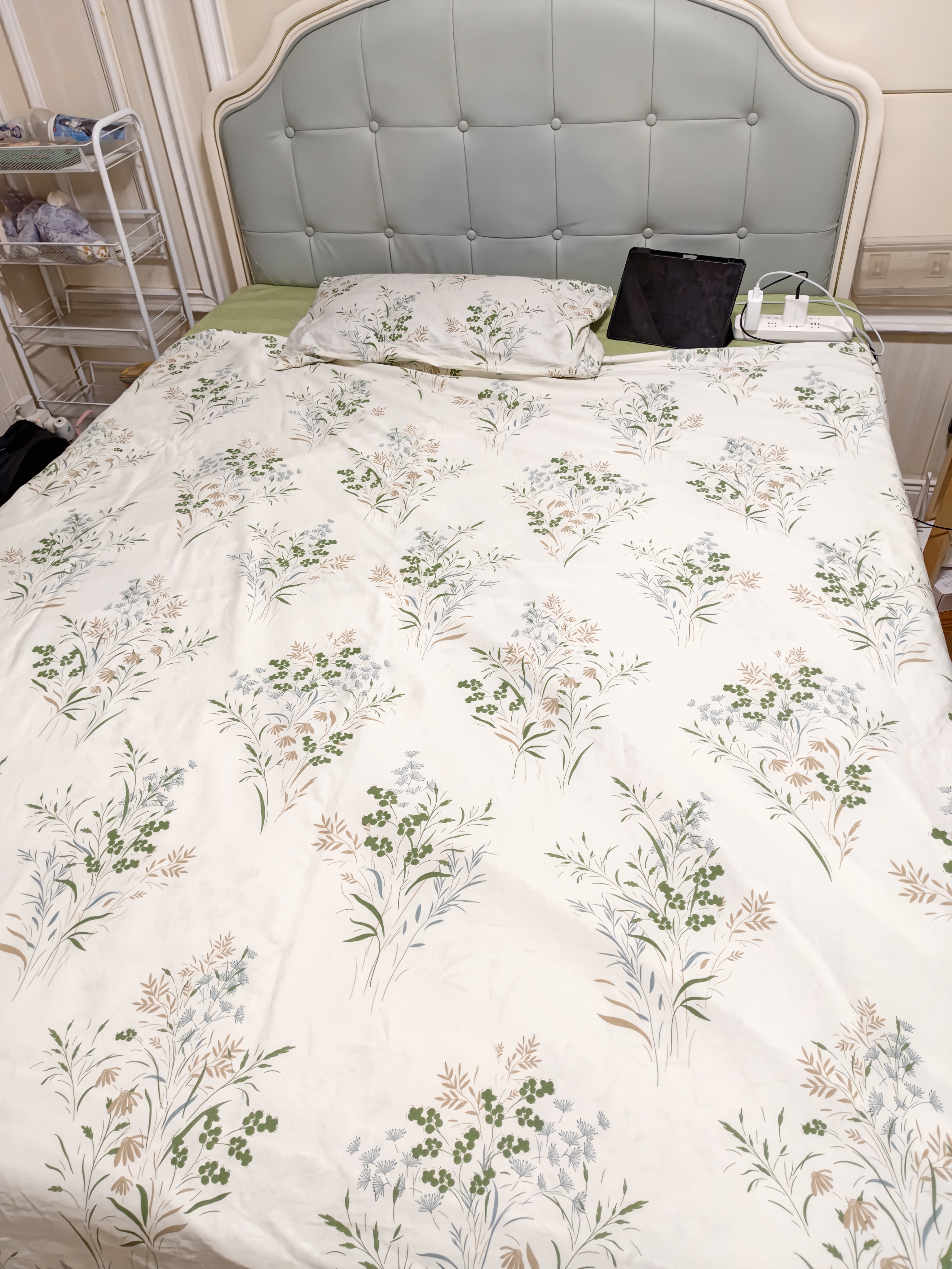 洁丽雅（Grace）7A抗菌100%纯棉四件套新疆棉床上用品床单被套200*230cm1.5/1.8米床 实拍图