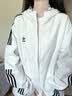 adidas通勤百搭经典休闲运动连帽夹克外套男女春夏阿迪达斯三叶草 亮白   2XL 实拍图