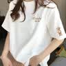 真维斯（Jeanswest）纯棉内搭打底衫女夏季宽松高级感上衣服慵懒风休闲圆领短袖t恤女 实拍图