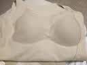猫人女士保暖背心女带胸垫蚕丝内衣罗纹蕾丝秋冬吊带免穿文胸灰色L 实拍图