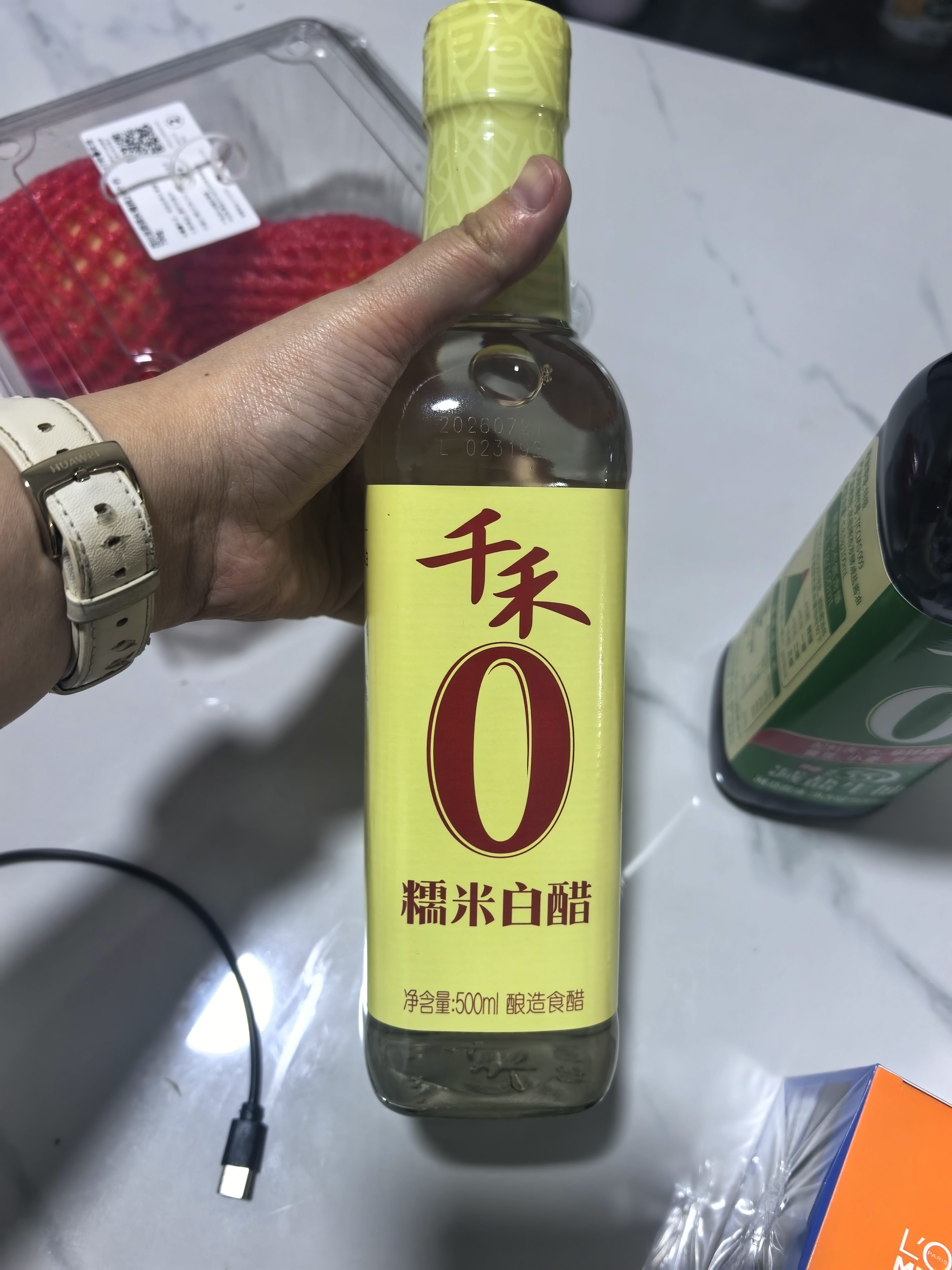 千禾 糯米白醋5度500ml 【0添加】 酿造食醋 炒菜凉拌 点蘸腌制 实拍图