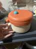 皇宠大眼萌宝宝辅食碗 儿童注水保温碗吸盘碗 不锈钢餐具里瑟橙饭盒 实拍图