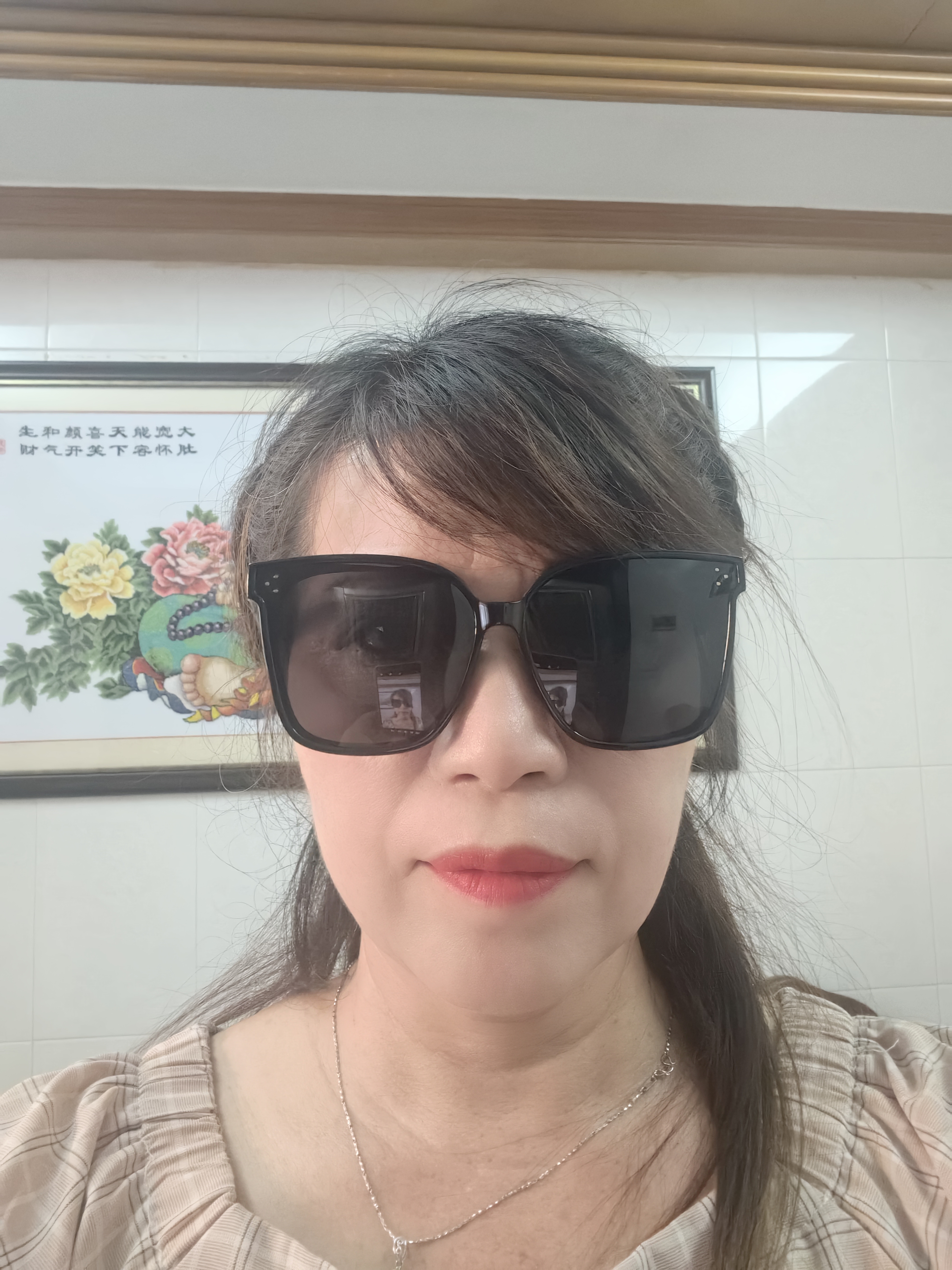 Angelamiao墨镜女款偏光太阳镜经典时尚大框显脸小驾驶防晒防紫外线眼镜开学 实拍图