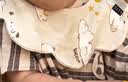 十月结晶花瓣围嘴3条纯棉A类防水防吐奶口水巾吃饭围兜双面可用 纯色+印花 实拍图