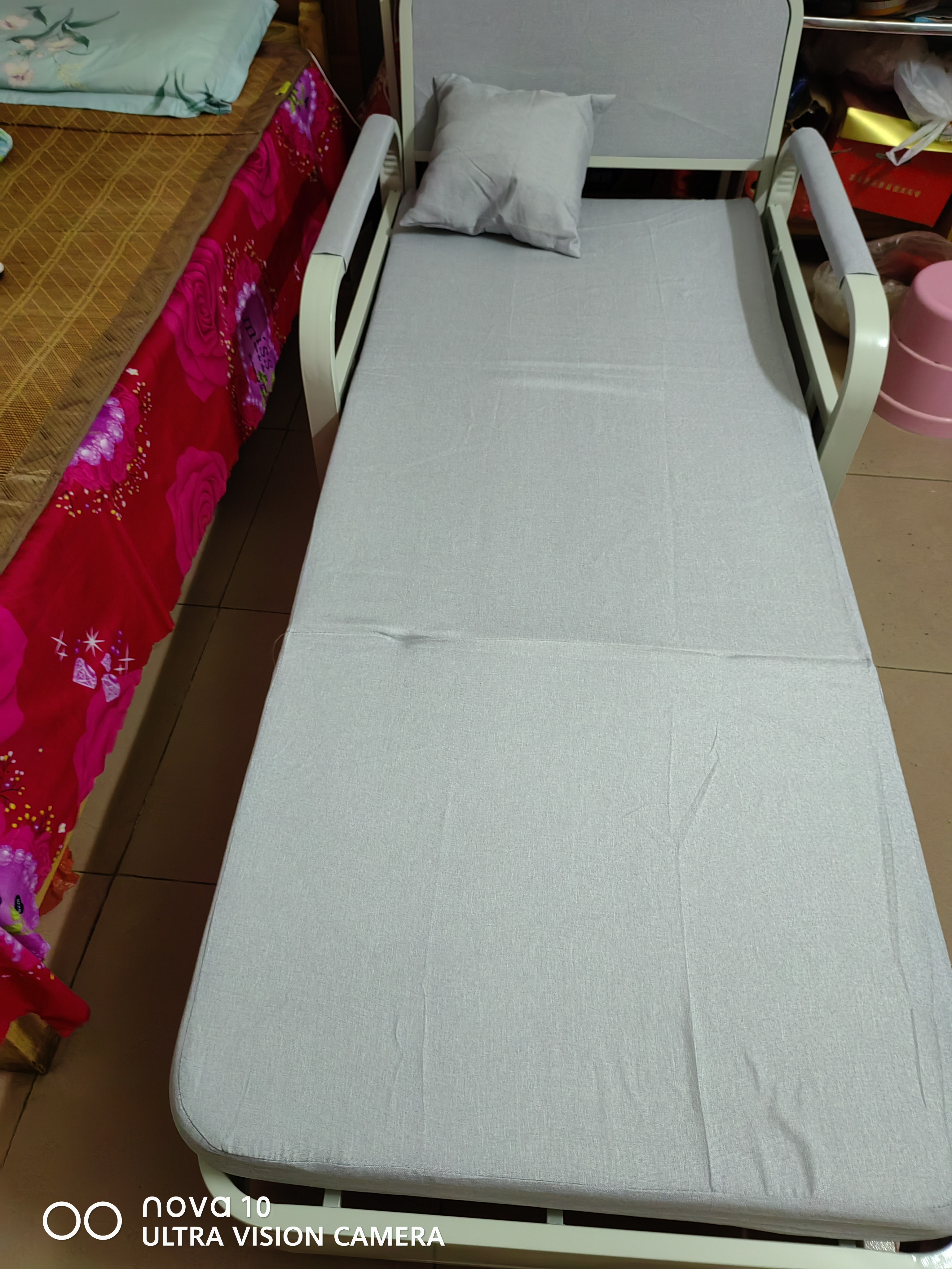 优德雅折叠储物沙发床一体两用2026小户型棉麻伸缩床客厅阳台多功能床 【0.88m普通款】7cm海绵 实拍图
