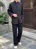 JEEP SPIRIT唐装男长袖衬衫中国风男装复古风汉服中式中山装香云纱上衣外套 黑色 【臻选面料】 L 推荐体重120-140 晒单实拍图