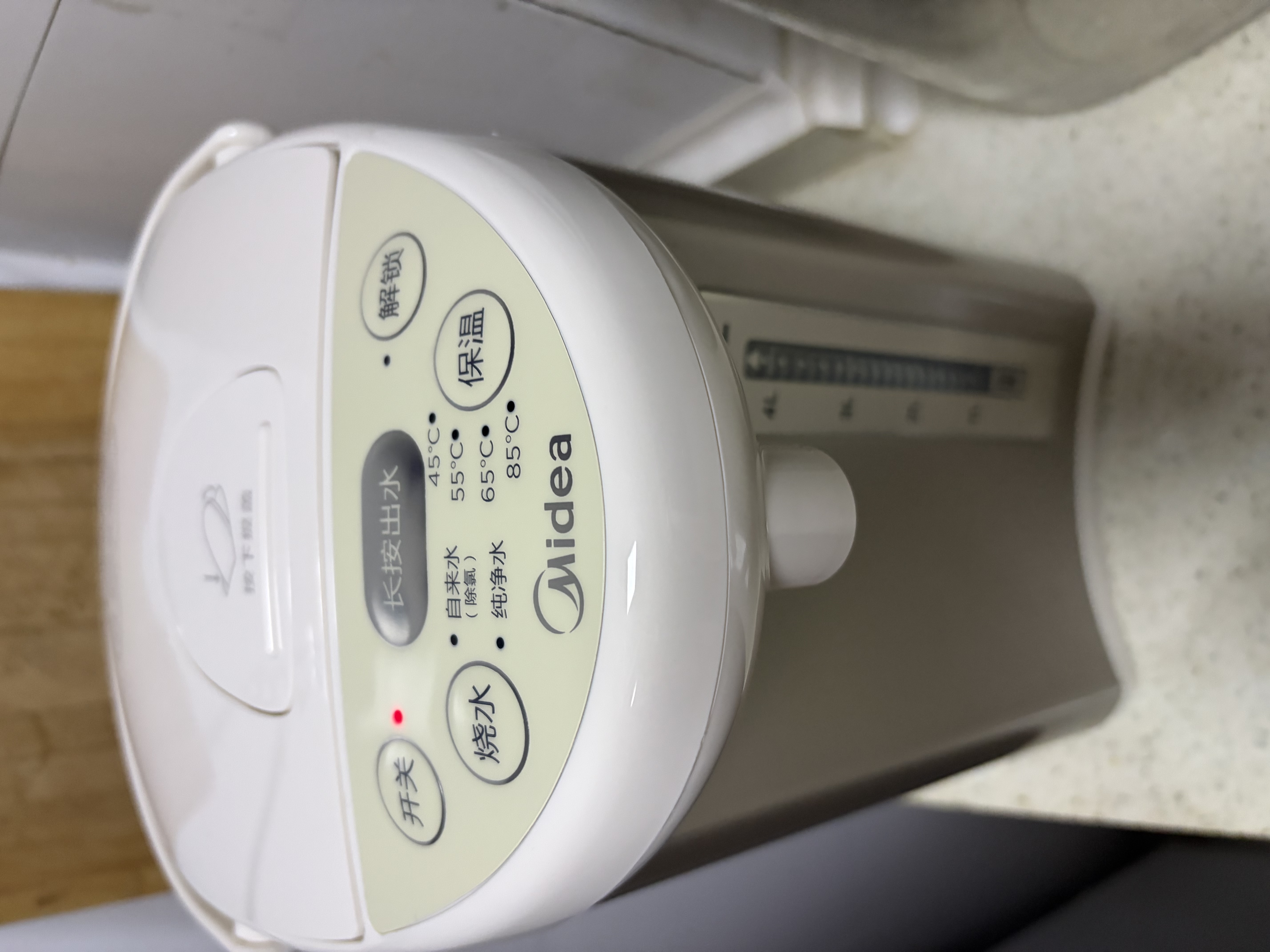 美的（Midea）电热水瓶甄选款自动断电保温控温保温水壶304不锈钢内胆5L大容量家用泡奶机Colou201 实拍图