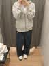 优衣库连帽拉链运动开衫/长袖男装女装/外套卫衣/运动衫486119 04 烟灰色 S 实拍图