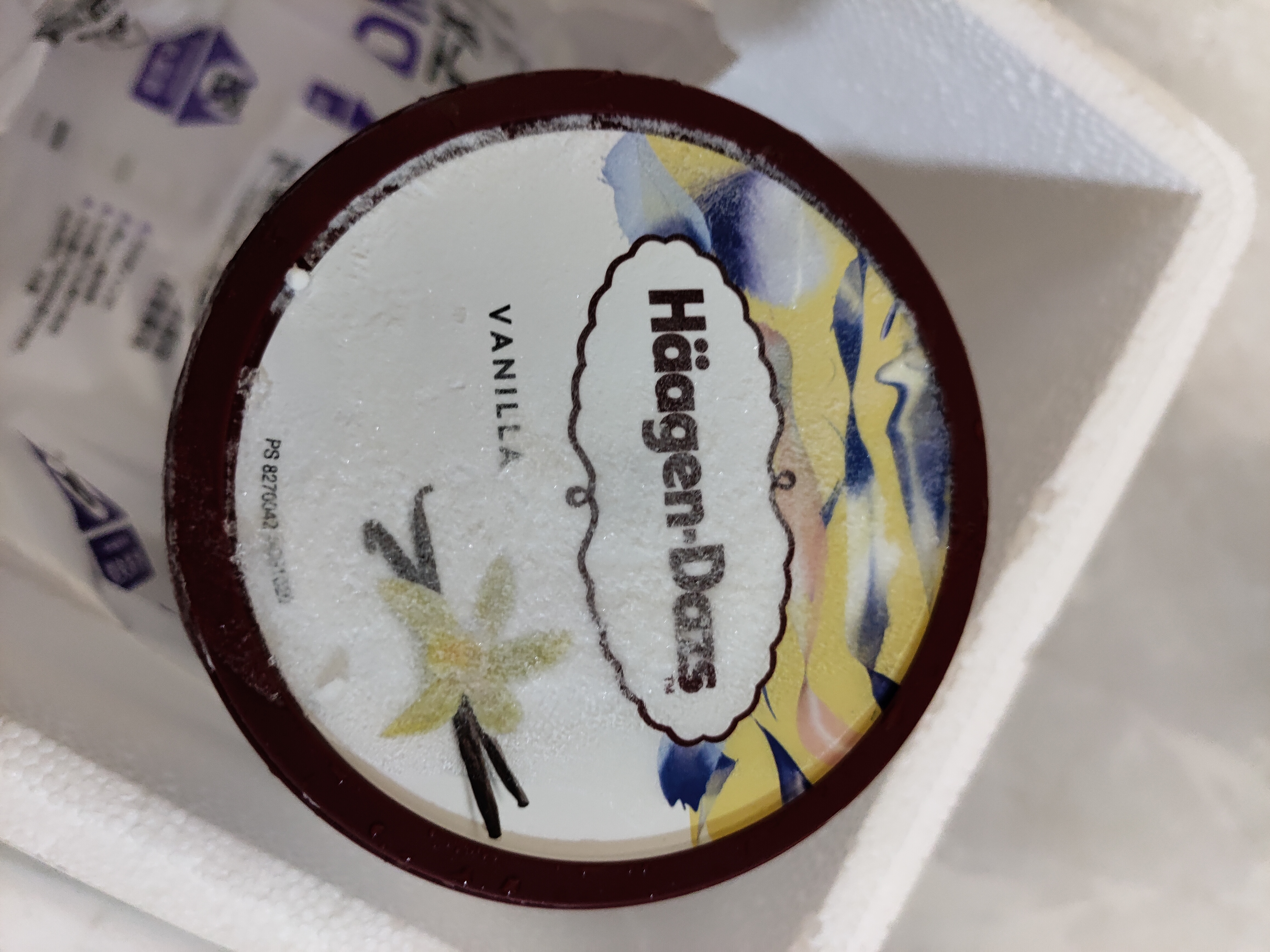 哈根达斯（Haagen-Dazs）经典香草味大桶冰淇淋 473ml/桶 家庭装 雪糕 实拍图