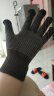 浩冠 韩版触屏手套男女冬季骑车骑行防滑手套保暖加绒加厚毛线情侣学生摩托车 黑色 均码 实拍图
