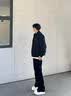 轩森图（XUANSENTU）怪兽实验室柳叶弯刀黑牛男款腿粗屁股大直筒胖子大码微喇牛仔裤子 黑色（升级款） 【高品质】 5XL (195) 195至215斤可穿 实拍图