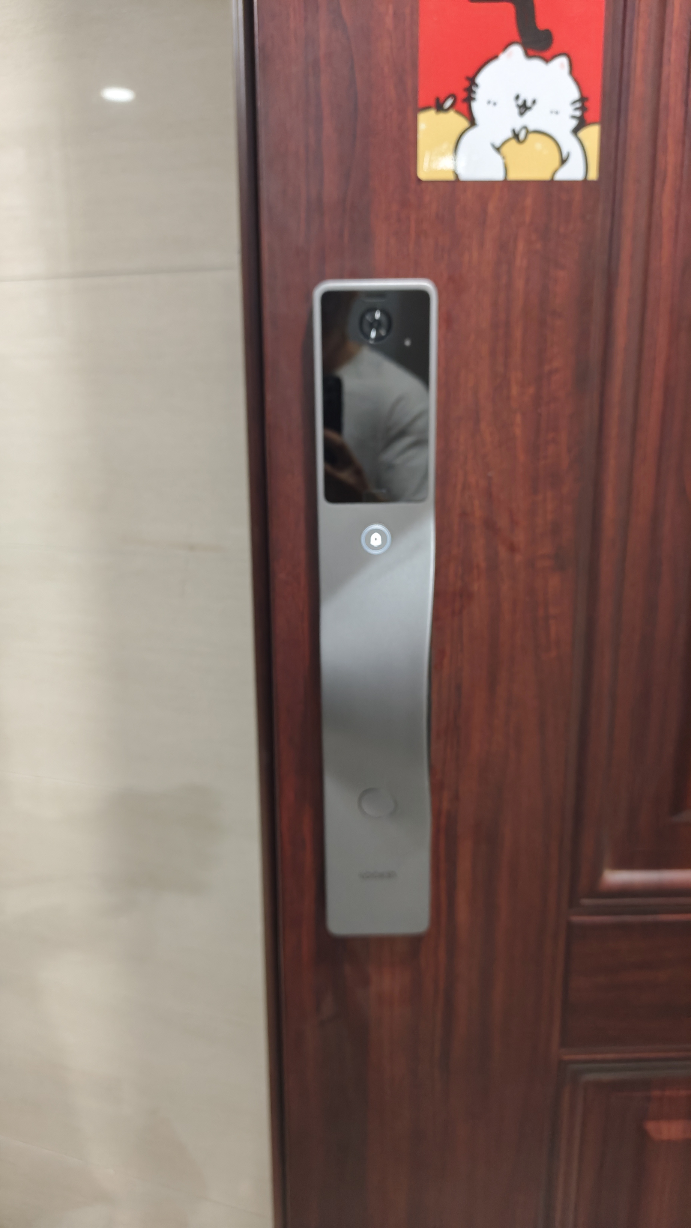 鹿客（lockin）掌心锁掌静脉智能门锁3D人脸识别猫眼大屏密码锁电子锁V5 Max右开 实拍图