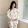 爱茵慕西孕妇睡衣秋冬月子服三件套加厚空气棉夹层哺乳衣怀孕期秋季家居服 ASY813#不带胸垫三件套 XL码 (推荐体重120-140斤左右) 实拍图
