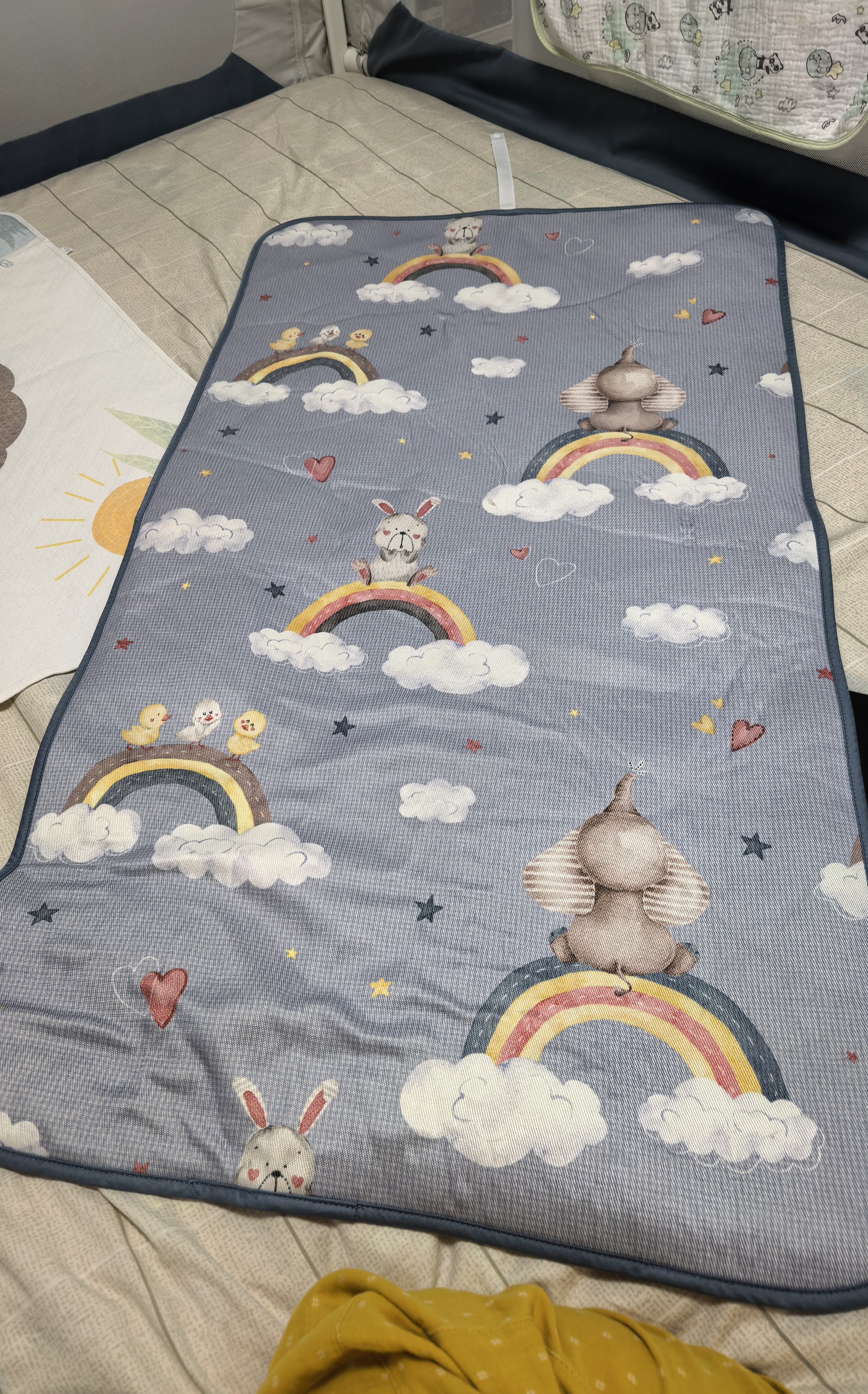 嫚熙（EMXEE）婴儿凉席a类宝宝新生儿专用冰丝儿童凉席幼儿园席子120cm*65cm 实拍图
