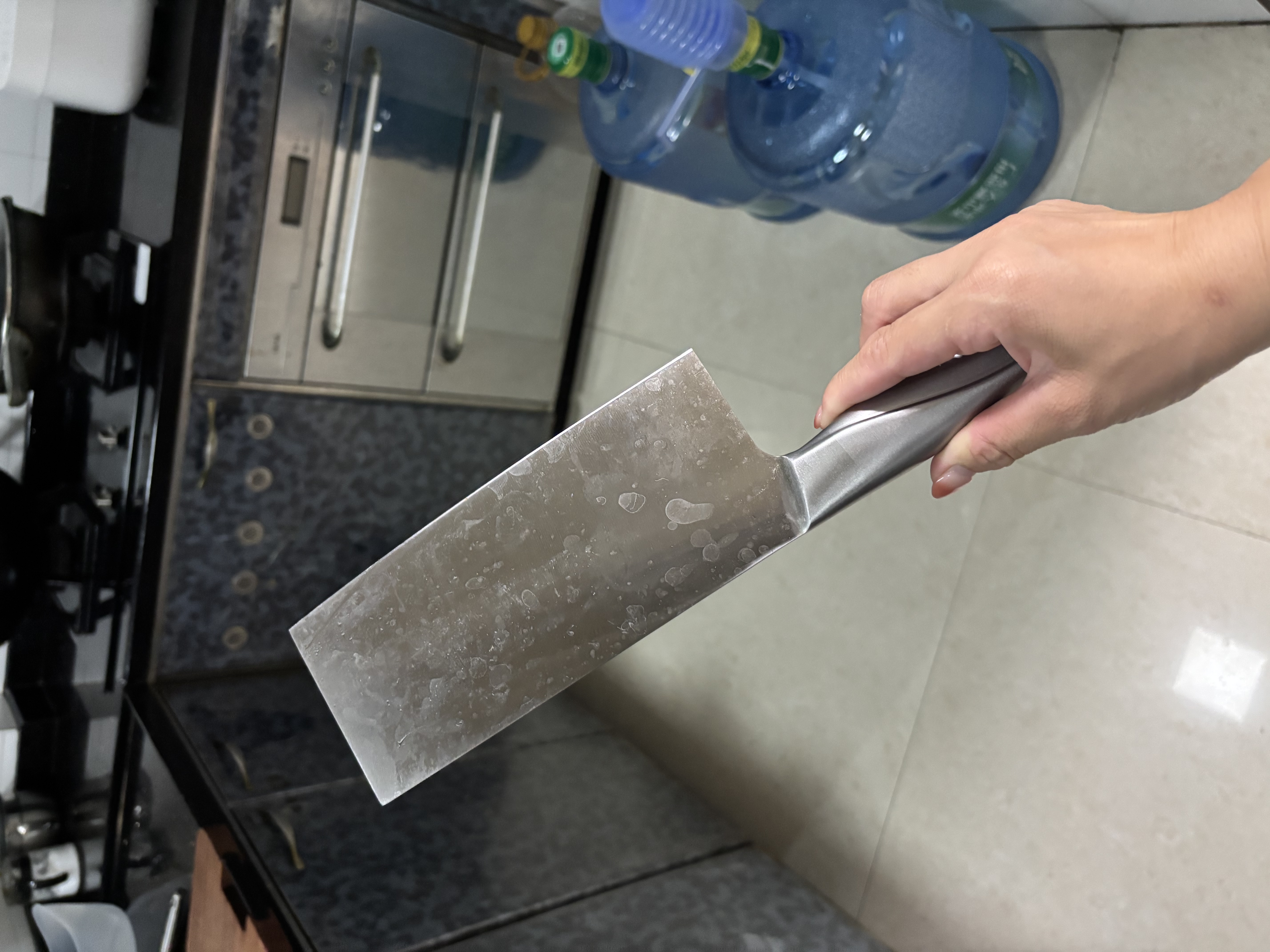 十八子作 不锈钢家用菜刀 耐滑手柄刀具盈光切片刀SL1703-B【彩盒装】 实拍图