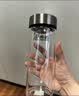 希诺玻璃杯单层加厚大容量家用办公泡茶杯子男车载水杯XN-6017L 530mL 实拍图