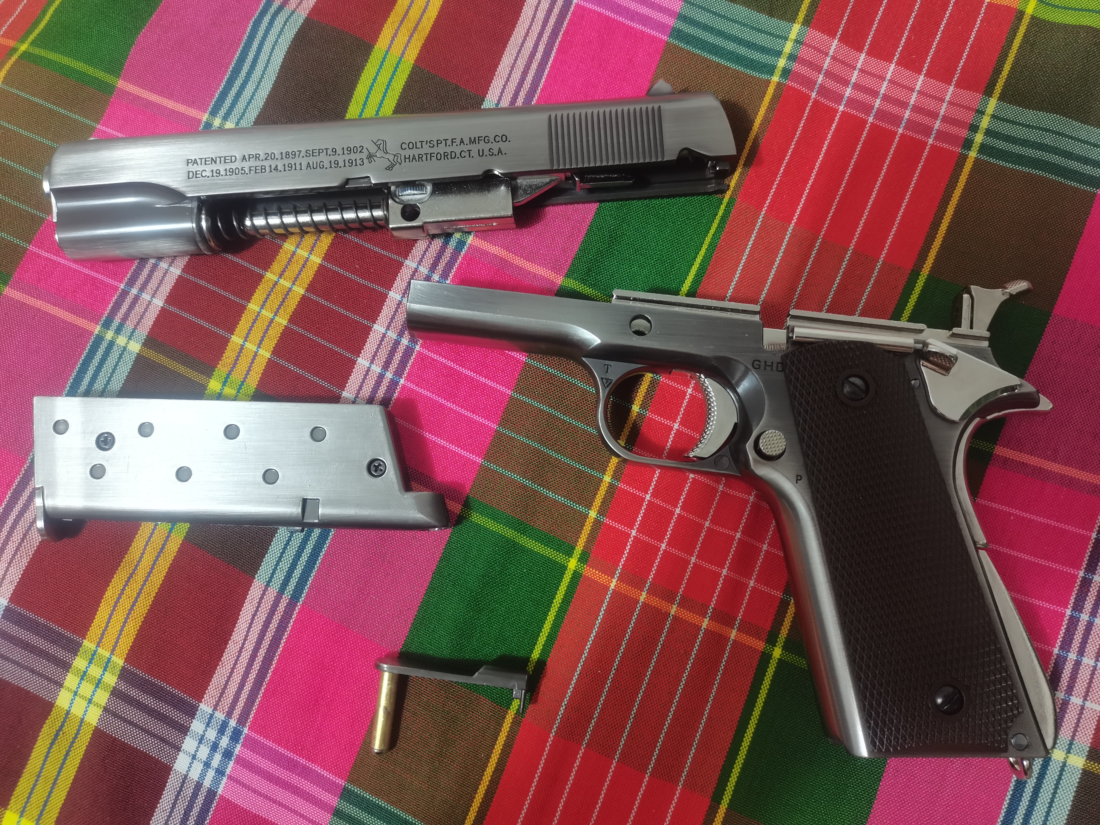 新款AQK1911黄河牌高端发射器模型正品玩具枪全冰凉安全模型手枪 最新顶配增强MXA版本（可调Hop-Up） 实拍图