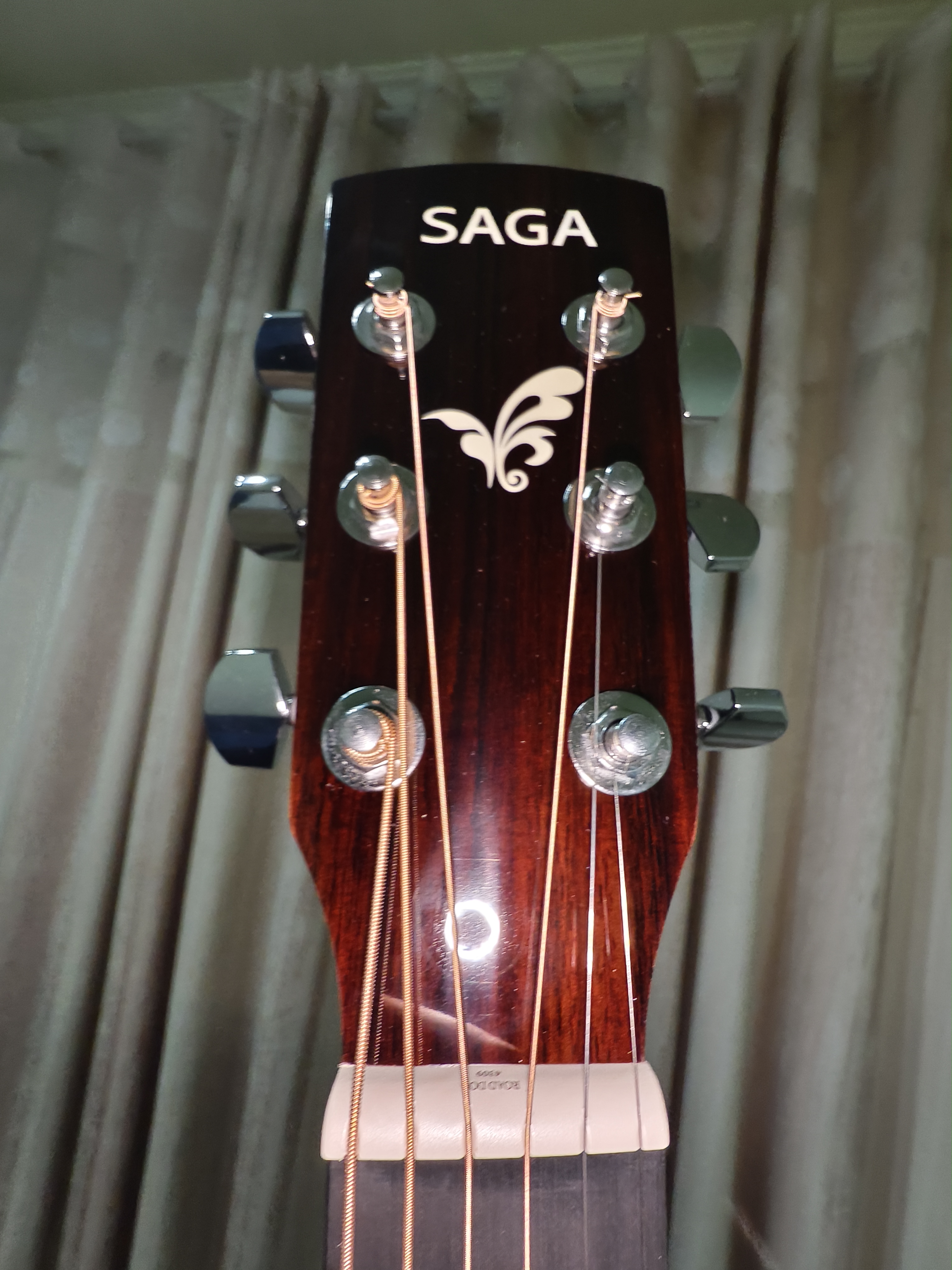 萨伽（SAGA）SF700吉他单板面单pro民谣萨迦木吉他入门初学者萨嘎乐器 SF700PRO亮光原木色丨41英寸D桶 实拍图