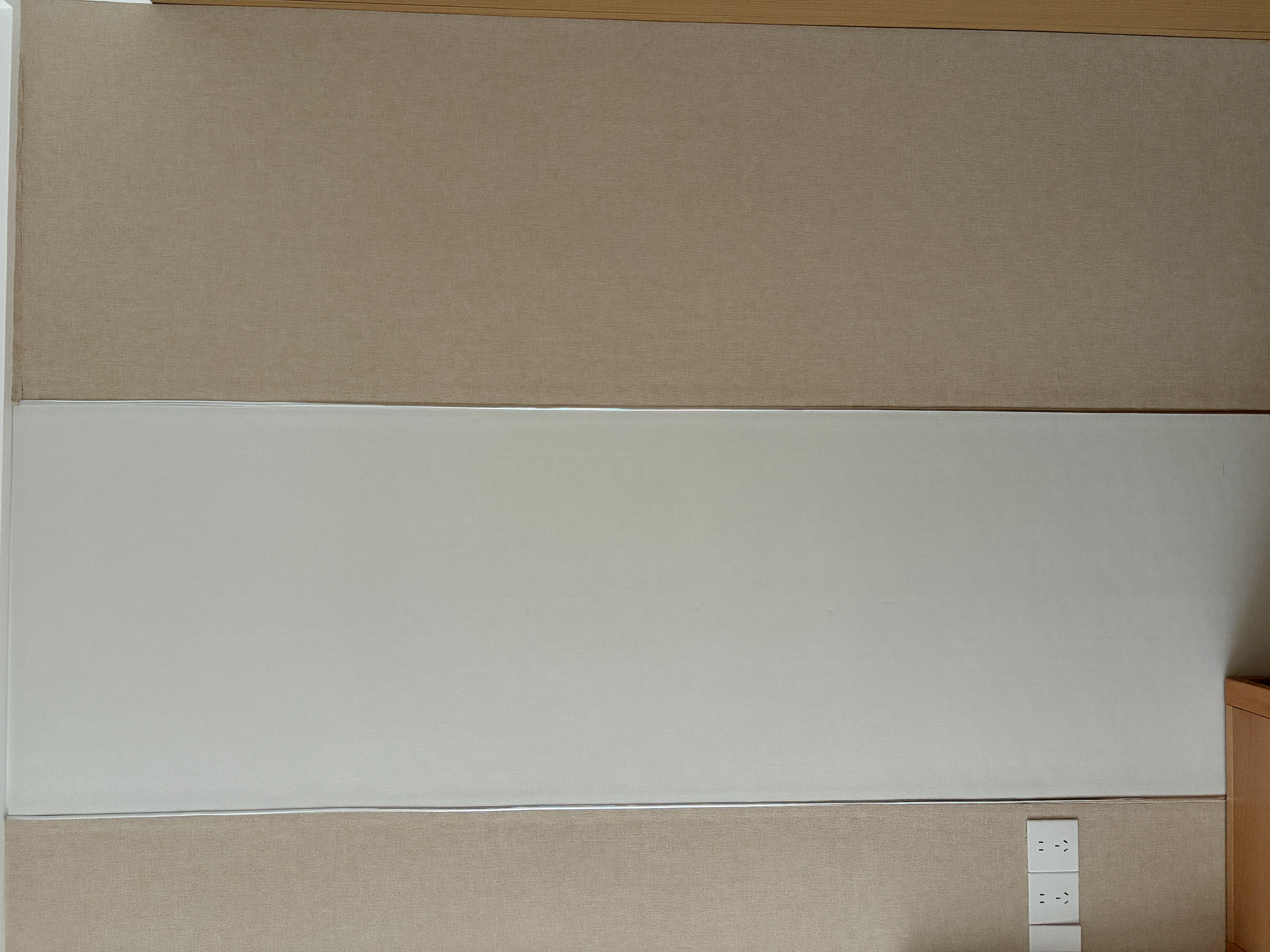 欧唛墙布自粘加厚软包墙贴纸防撞背景墙无缝全屋墙咔板卧室客厅珍珠白 实拍图