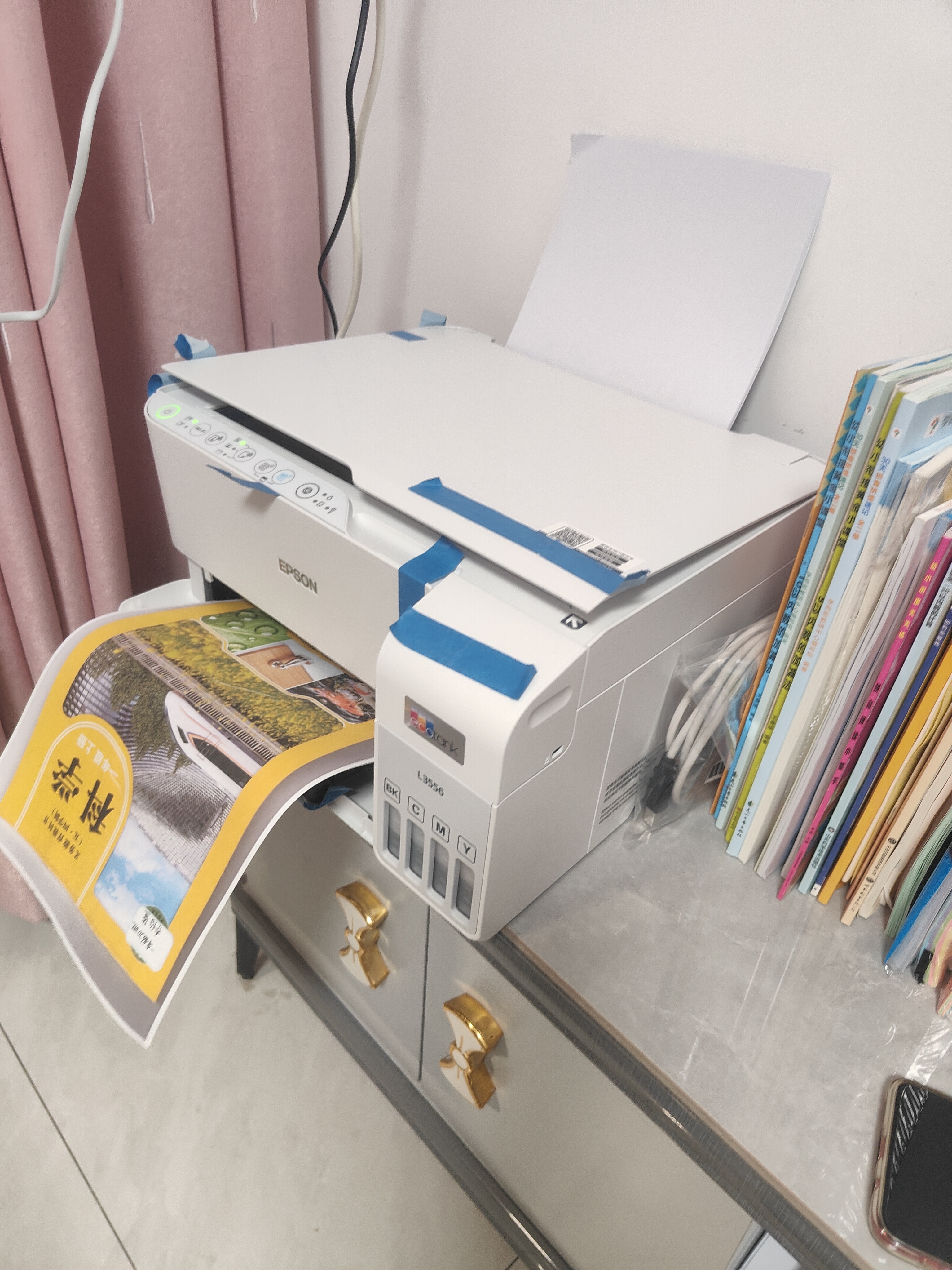 爱普生（EPSON）L3556 A4彩色墨仓式打印机 打印复印扫描多功能一体机 WIFI家用办公（设备+复印纸+AI云打印套装） 实拍图