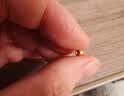 御邪黄金光面金珠转运珠女足金999脚链隔珠散珠手链520礼物情人节礼物 4mm[光面]0.05g标准版 实拍图