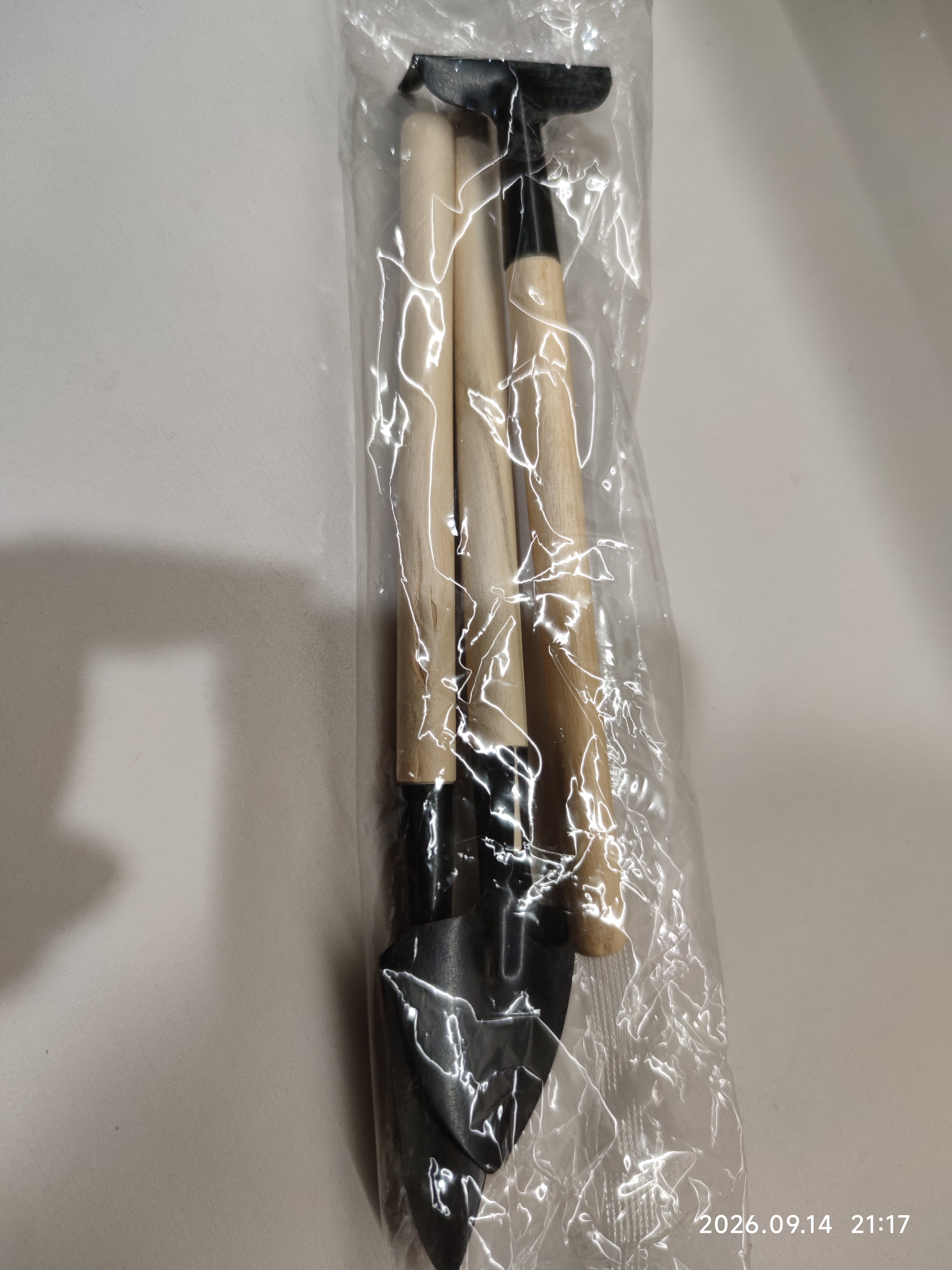 京东物流 园艺松土工具盆栽种花铲子花锹耙子挖野菜神器小铁铲 小号园艺铲3件套（1套） 实拍图