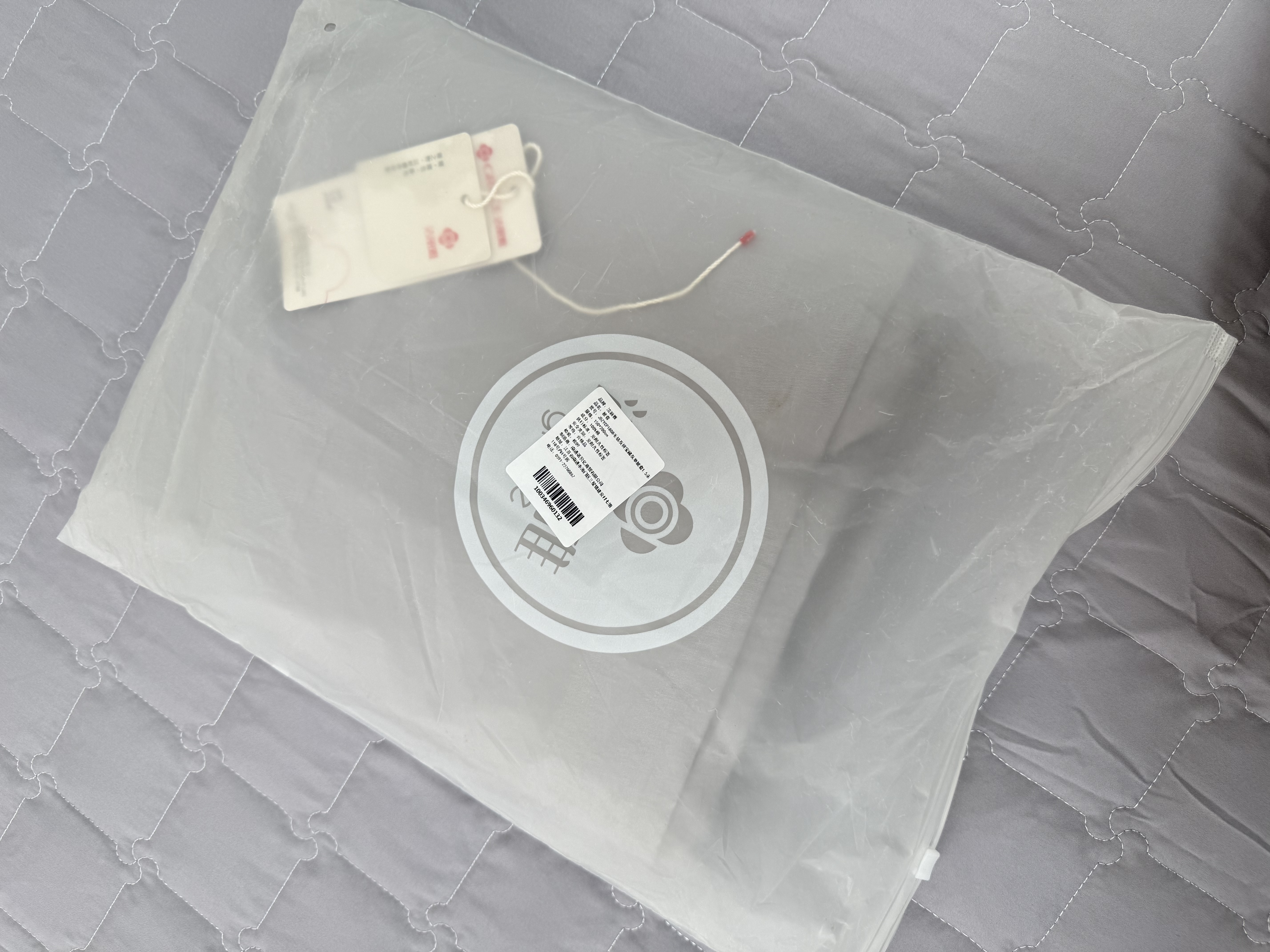 洁丽雅（Grace）A类抗菌全棉被套单件100%新疆棉纯棉学生被罩被套毛毯灰150*200cm 实拍图