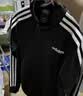 adidas休闲舒适三条纹立领夹克外套卫衣男装秋季阿迪达斯轻运动 黑色/白（推荐选大一码）   L 实拍图