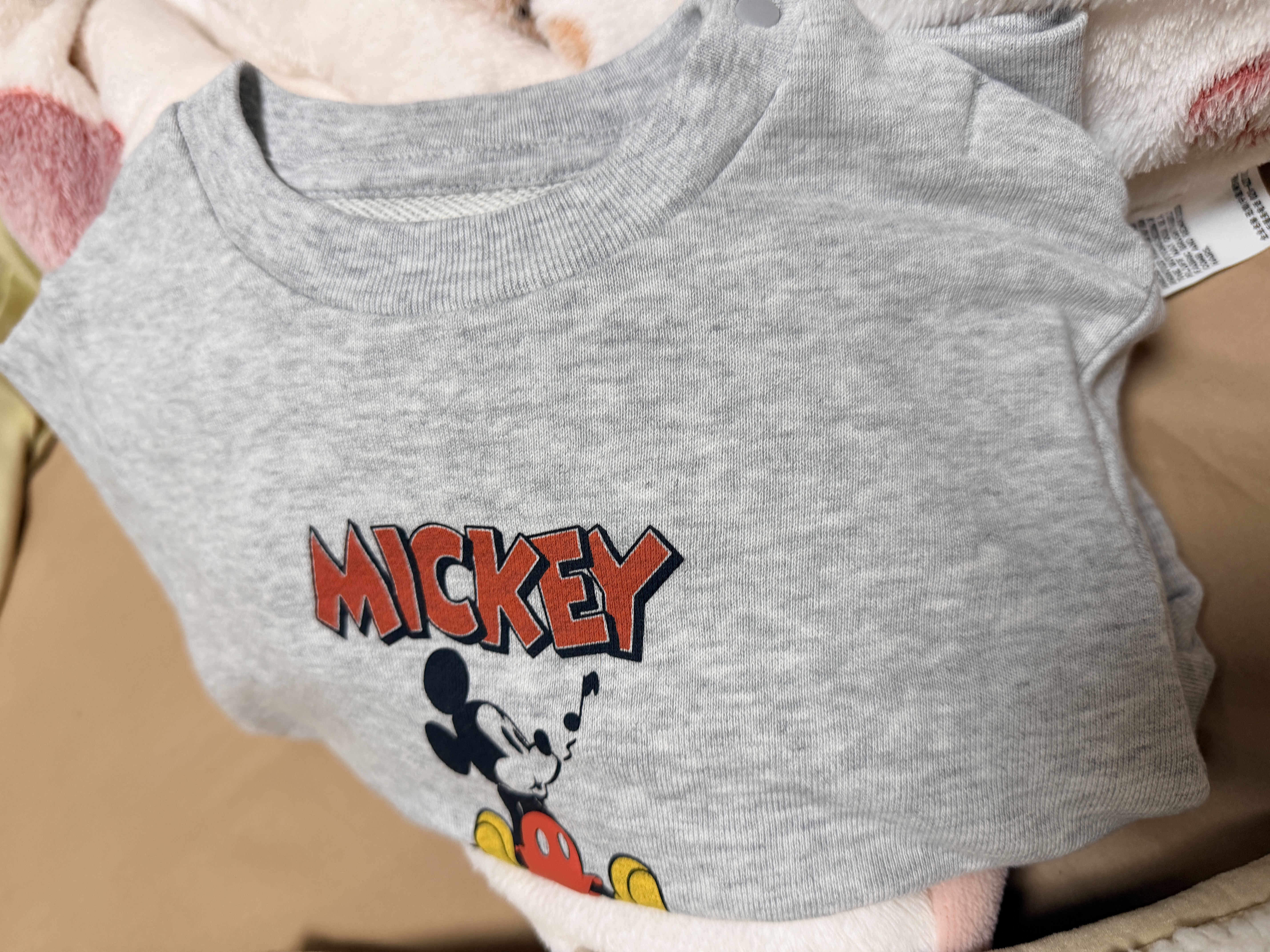 优衣库婴幼儿Mickey＆Friends卫衣/长袖宝宝运动衫486411 03 灰色 100 实拍图