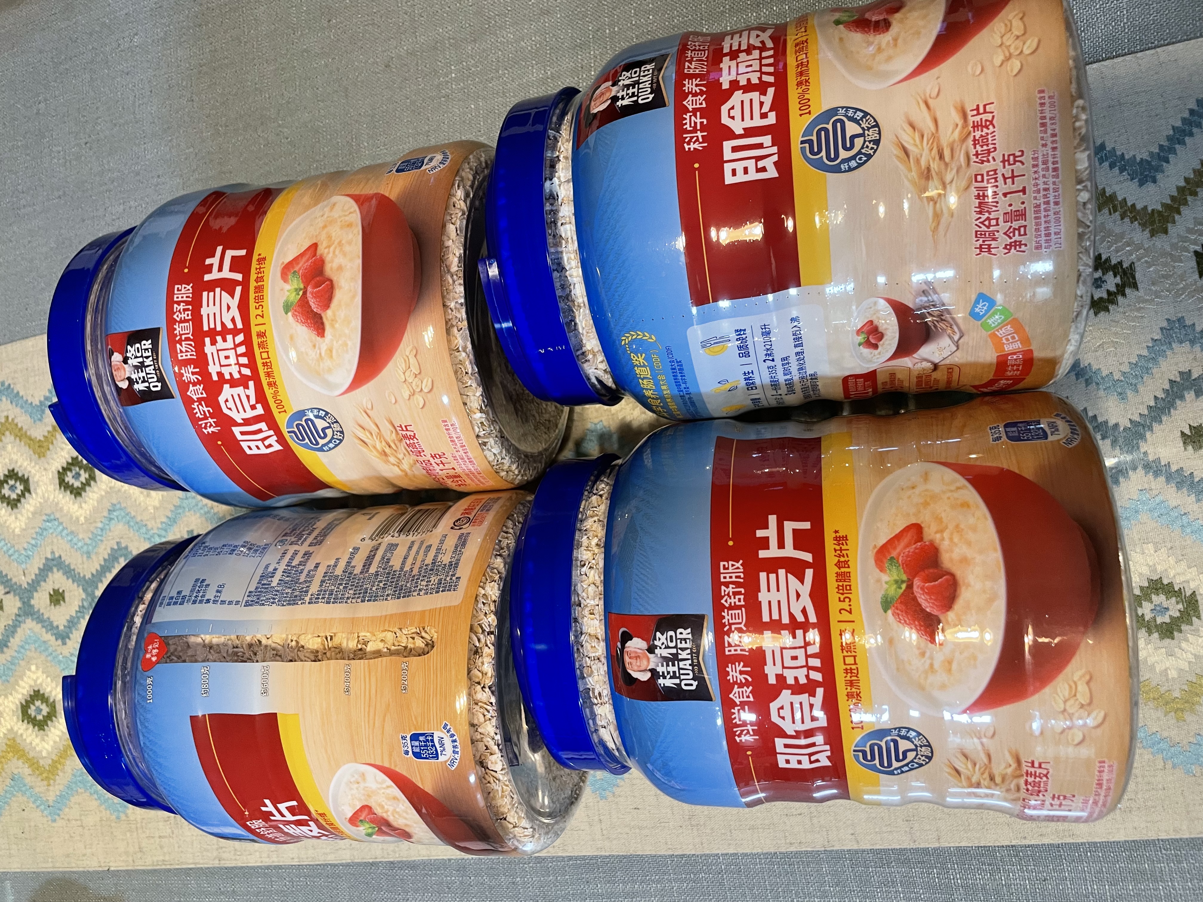桂格（QUAKER）即食燕麦片1000克罐装 营养早餐 膳食纤维 零添加白砂糖 实拍图