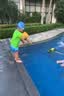 swimbobo儿童游泳手臂圈宝宝游泳圈水袖漂泳圈儿童游泳装备BO1100蓝色恐龙 实拍图