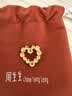 周生生黄金吊坠玫瑰花环足金不含项链情侣生日礼物82296P计价3.4克 实拍图