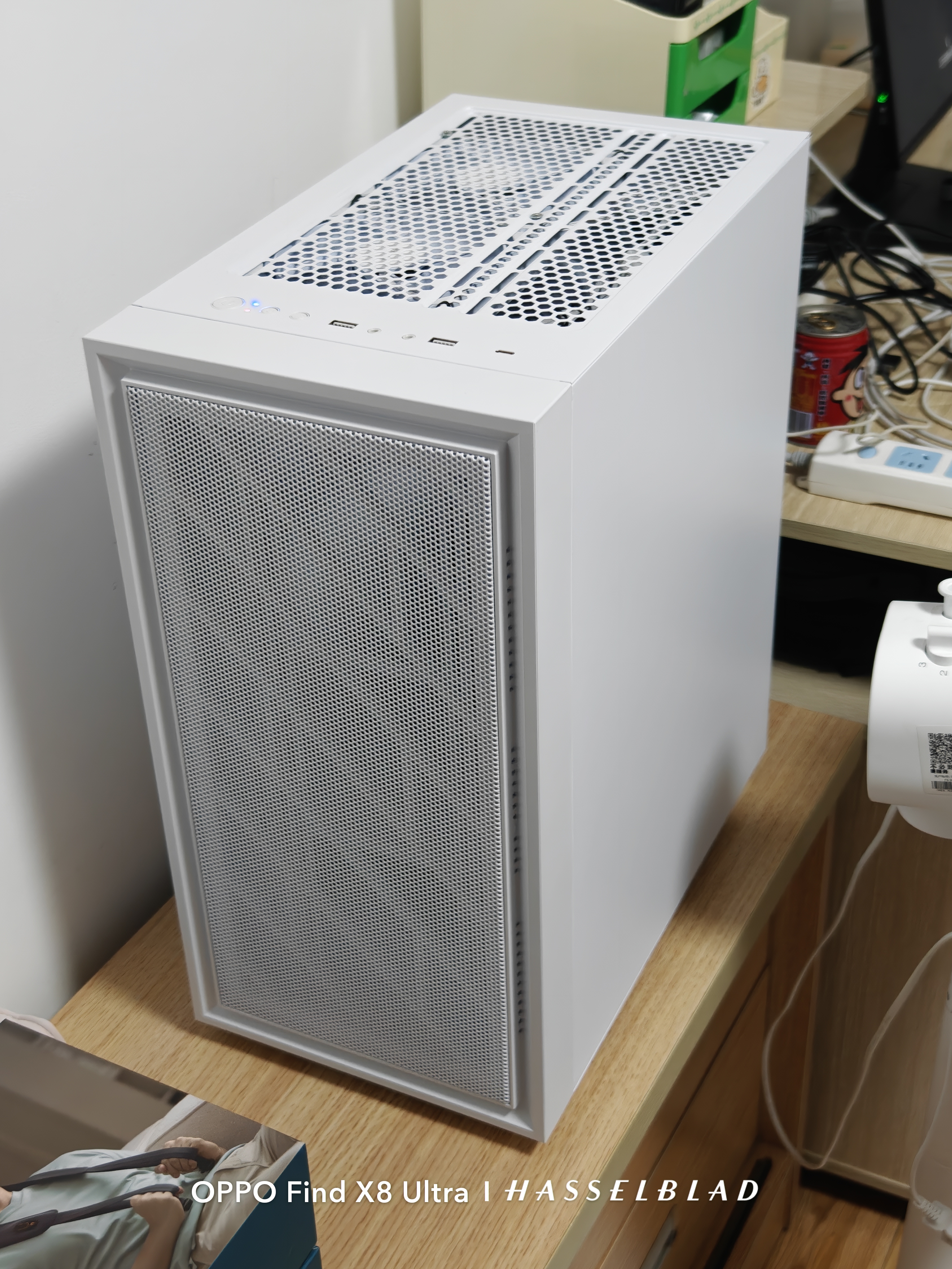 先马（SAMA）朱雀air豪华版 雪装 台式电脑主机箱 标配Type-C/双面散热孔/宽体五金/支持ATX主板、240水冷位 实拍图