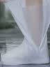 JAJALIN高筒防雨鞋套男女学生骑行雪天防水加厚耐磨儿童鞋套透明白3XL码 实拍图