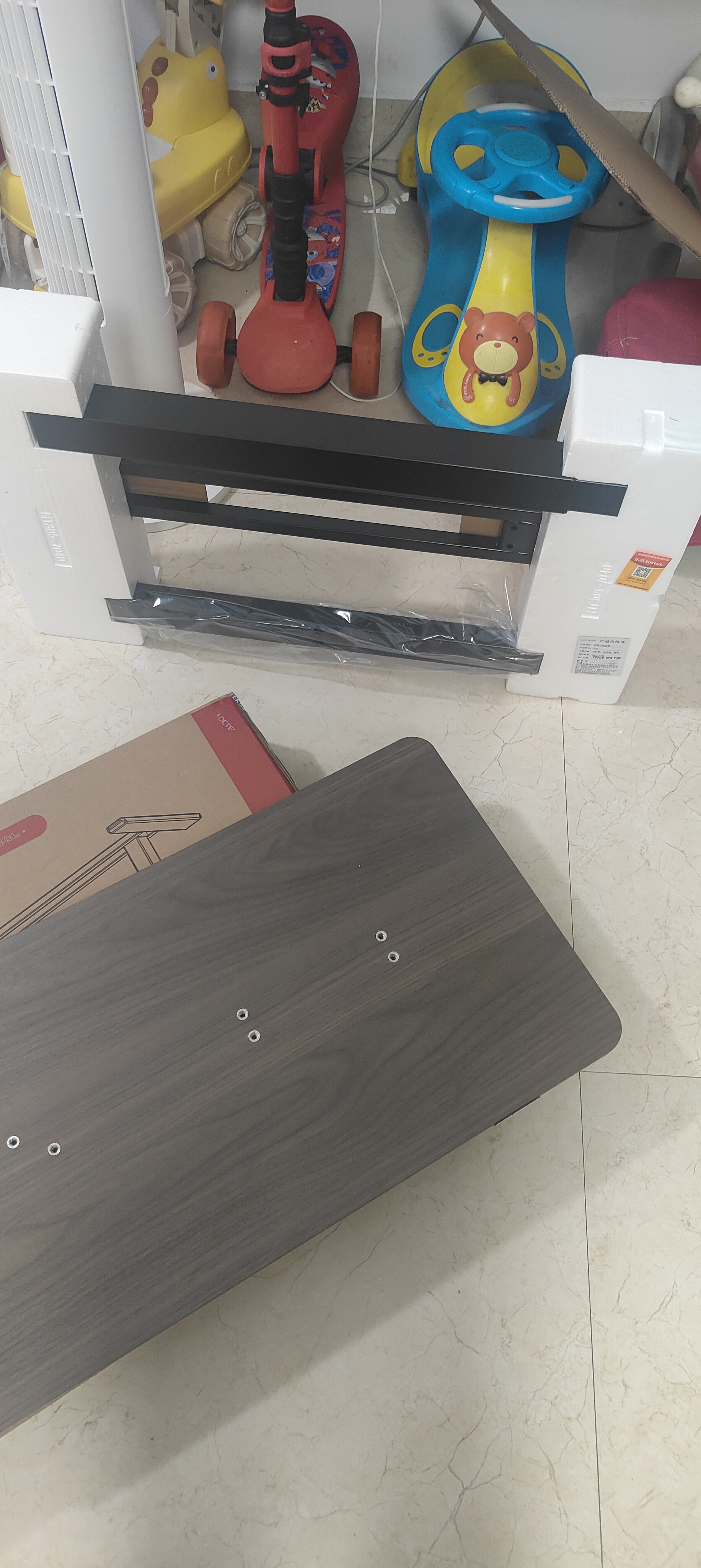 乐歌床边桌升降床上电脑桌可移动适宜家用茶几小浮岛T04黑胡桃木色 实拍图