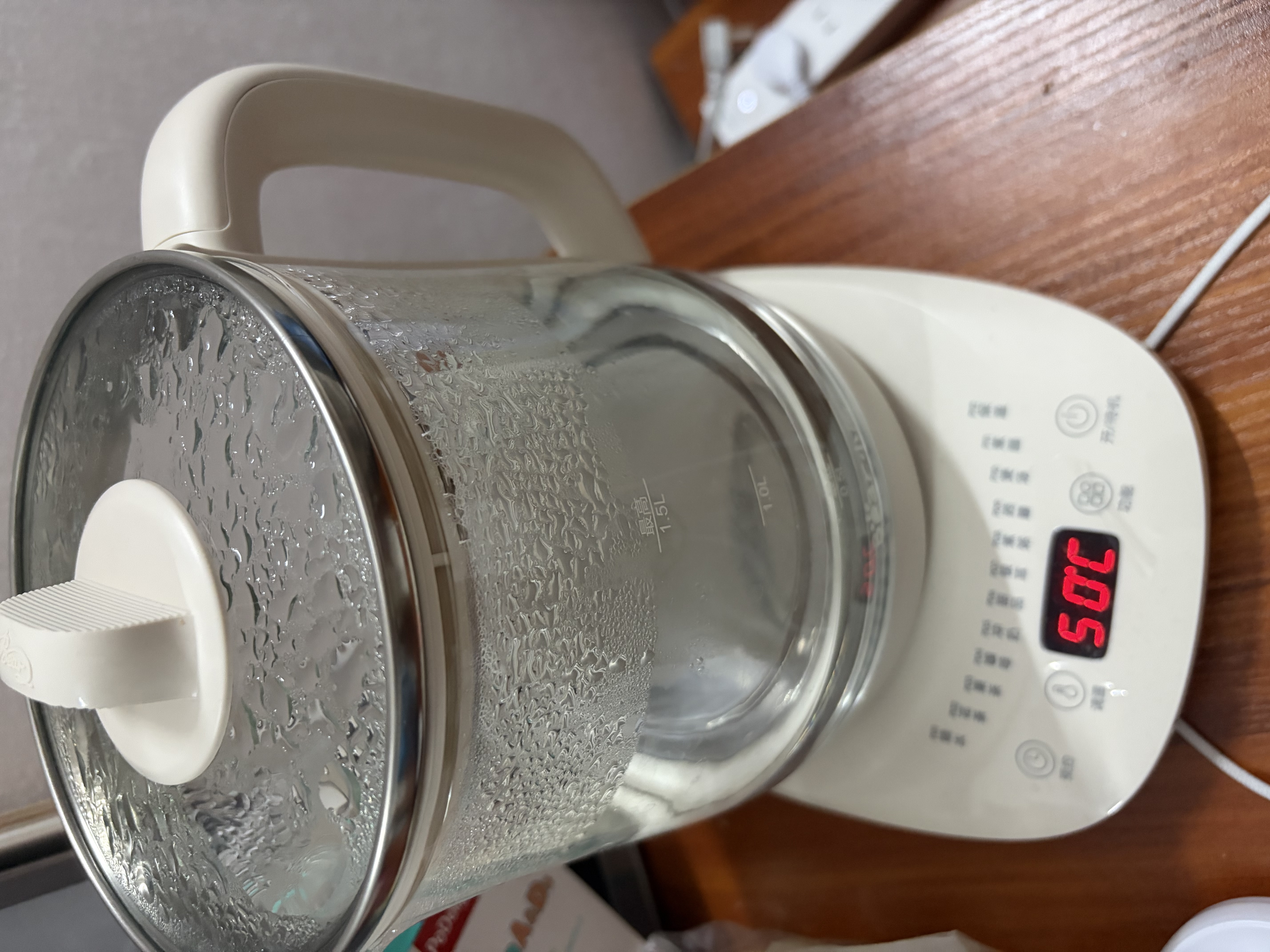 小熊（Bear）养生壶 煮茶壶 恒温水壶 智能保温烧水一体电热水壶花茶壶 316L不锈钢母婴用 1.5L YSH-J15H8 实拍图