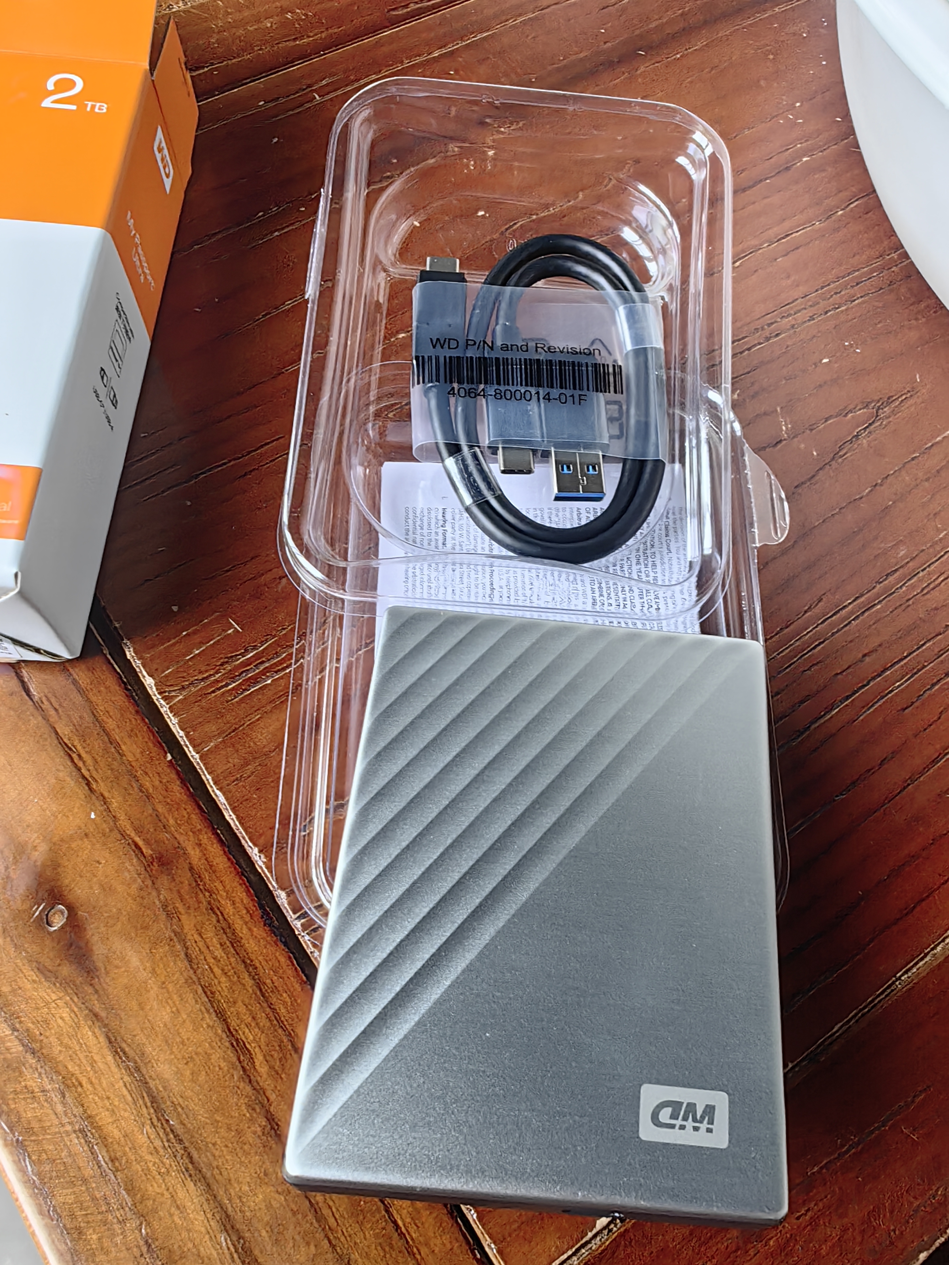 西部数据（WD）移动硬盘2TB type-c Ultra系列 2.5英寸 银 机械硬盘 笔记本电脑外接加密兼容Mac 大容量家庭存储 实拍图